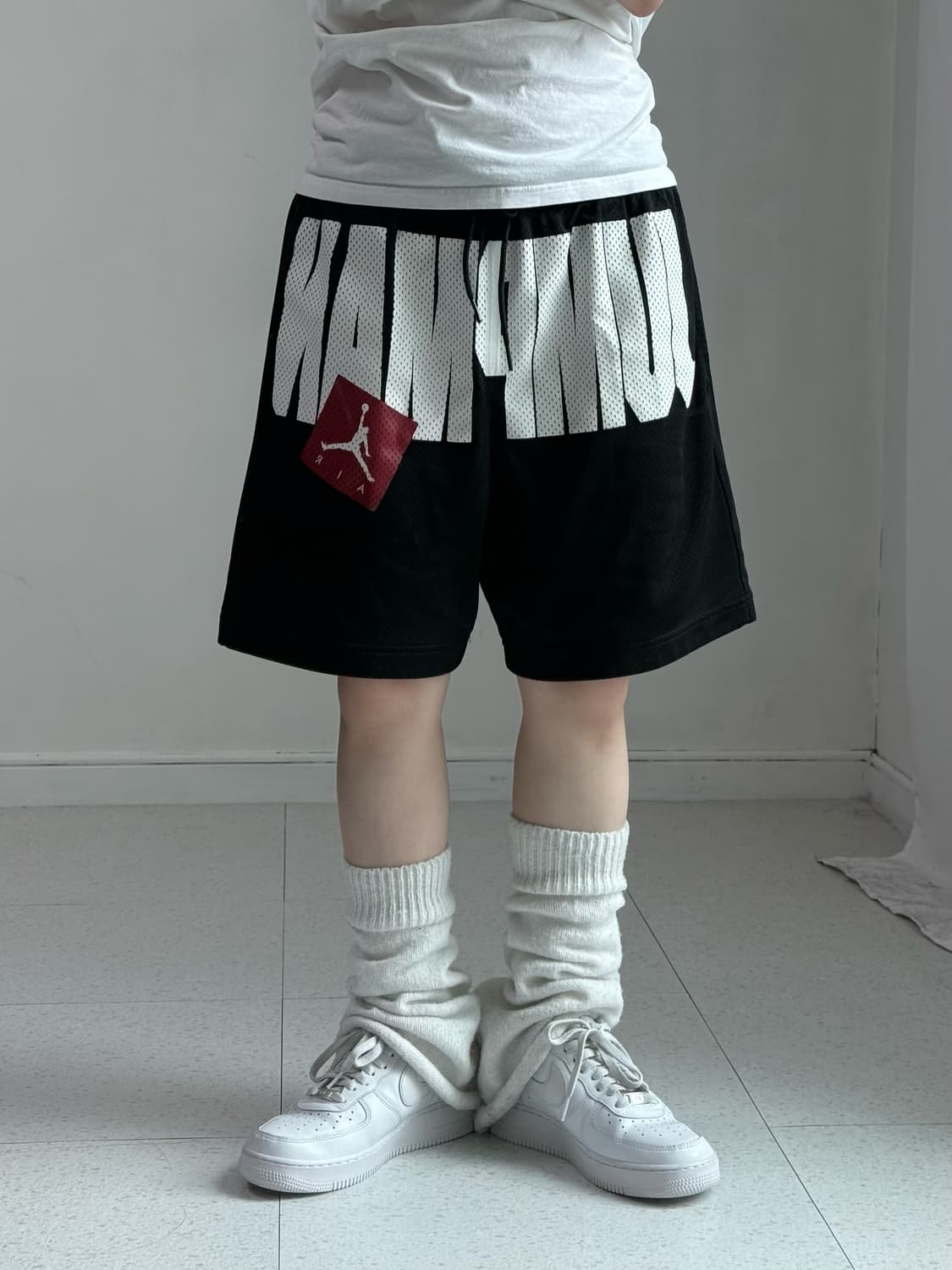 조던 블랙 로고 메쉬 하프 팬츠 상품이미지2