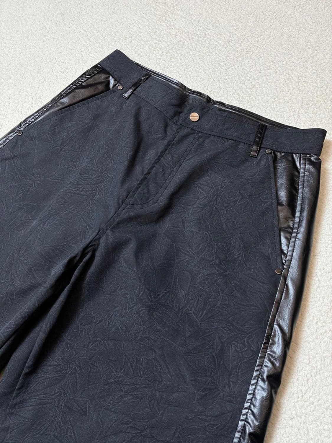 본바트 VONVAT 펑크 코팅 배색 팬츠 PN7188 상품이미지2