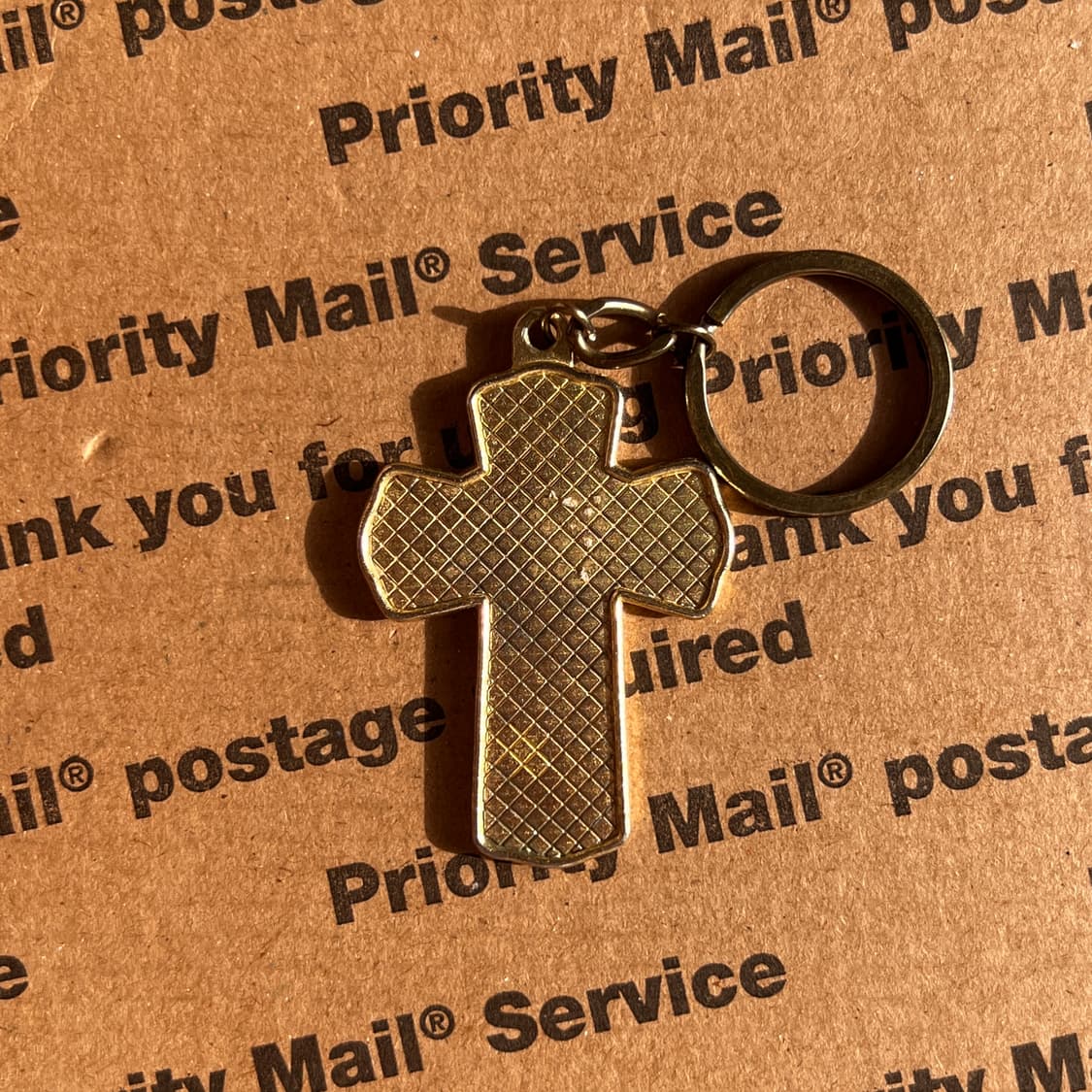 90s vtg Saint Pattern Cross Keyring 상품이미지2