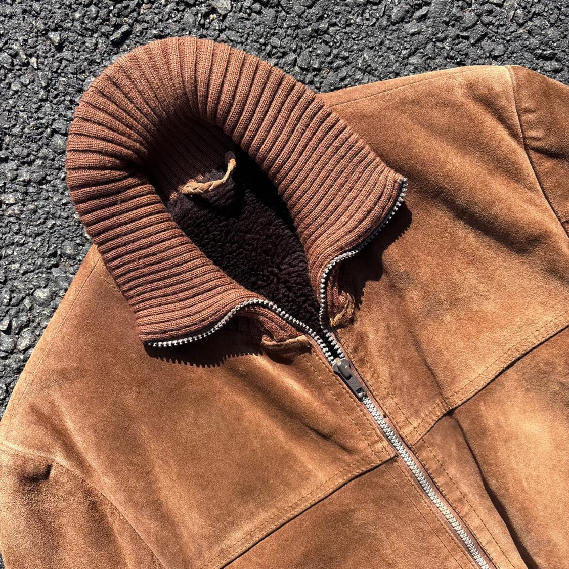 빈티지 그랜드 포드 스웨이드 블루종 상품이미지3