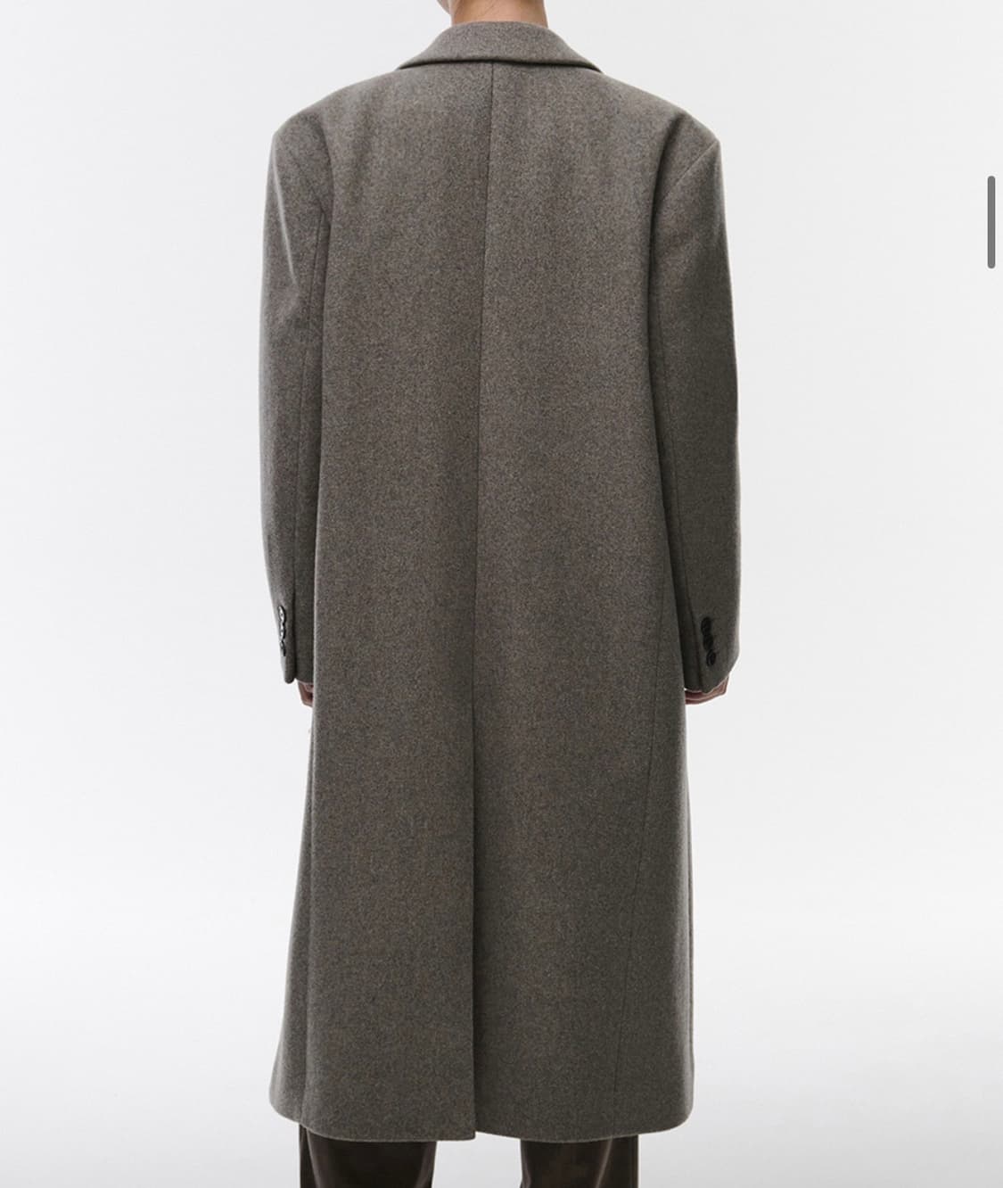 무신사 스탠다드 여성 울 블렌드 오버 숄더 더블 코트 S 상품이미지4