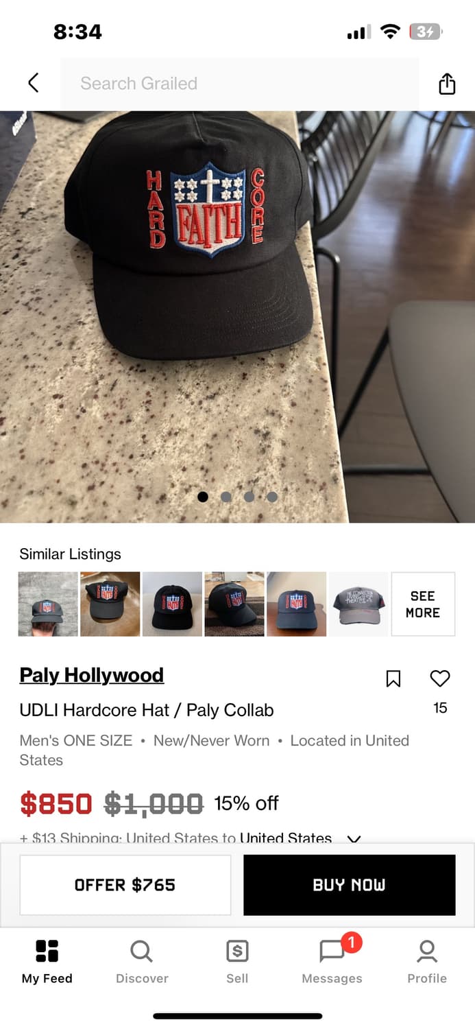 팔리할리우드 캡 UDLI Hardcore Feith cap paly 상품이미지4