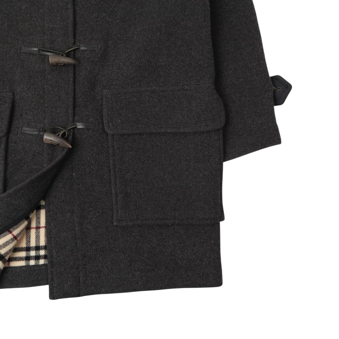 버버리 런던 챠콜 울 더플 코트 상품이미지4