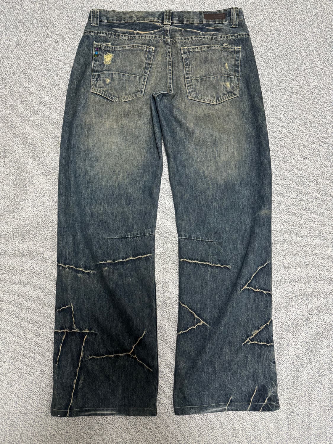 •Vintage 데미지 데님 팬츠 (크랙 워싱 디테일) 상품이미지2