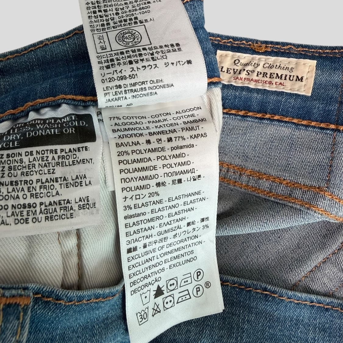 (36)리바이스505 레귤러 스트레이트 쿨진 데님 청바지 상품이미지10