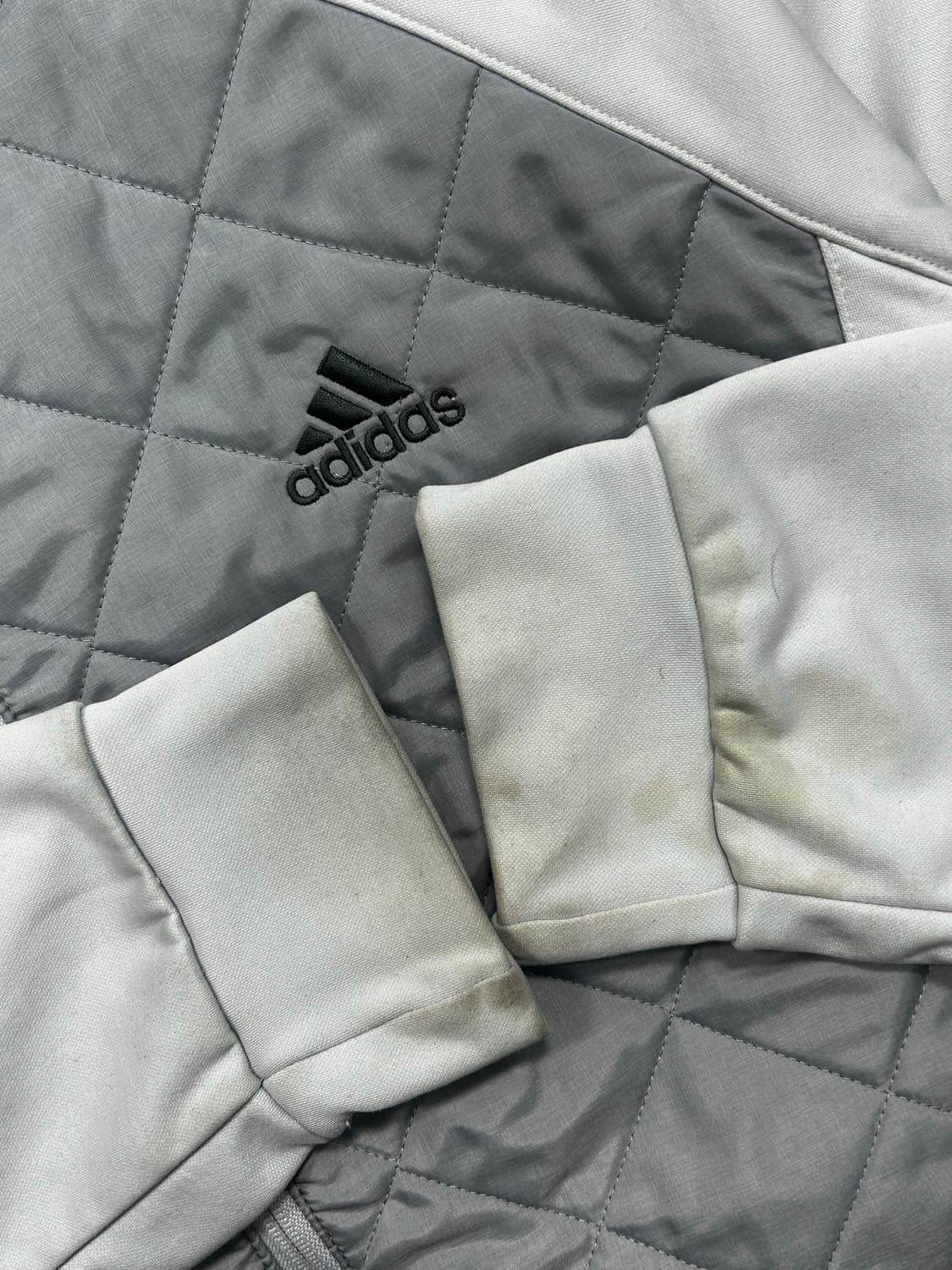아디다스 그레이 누빔 퀄팅 트랙탑 자켓 XL 상품이미지6
