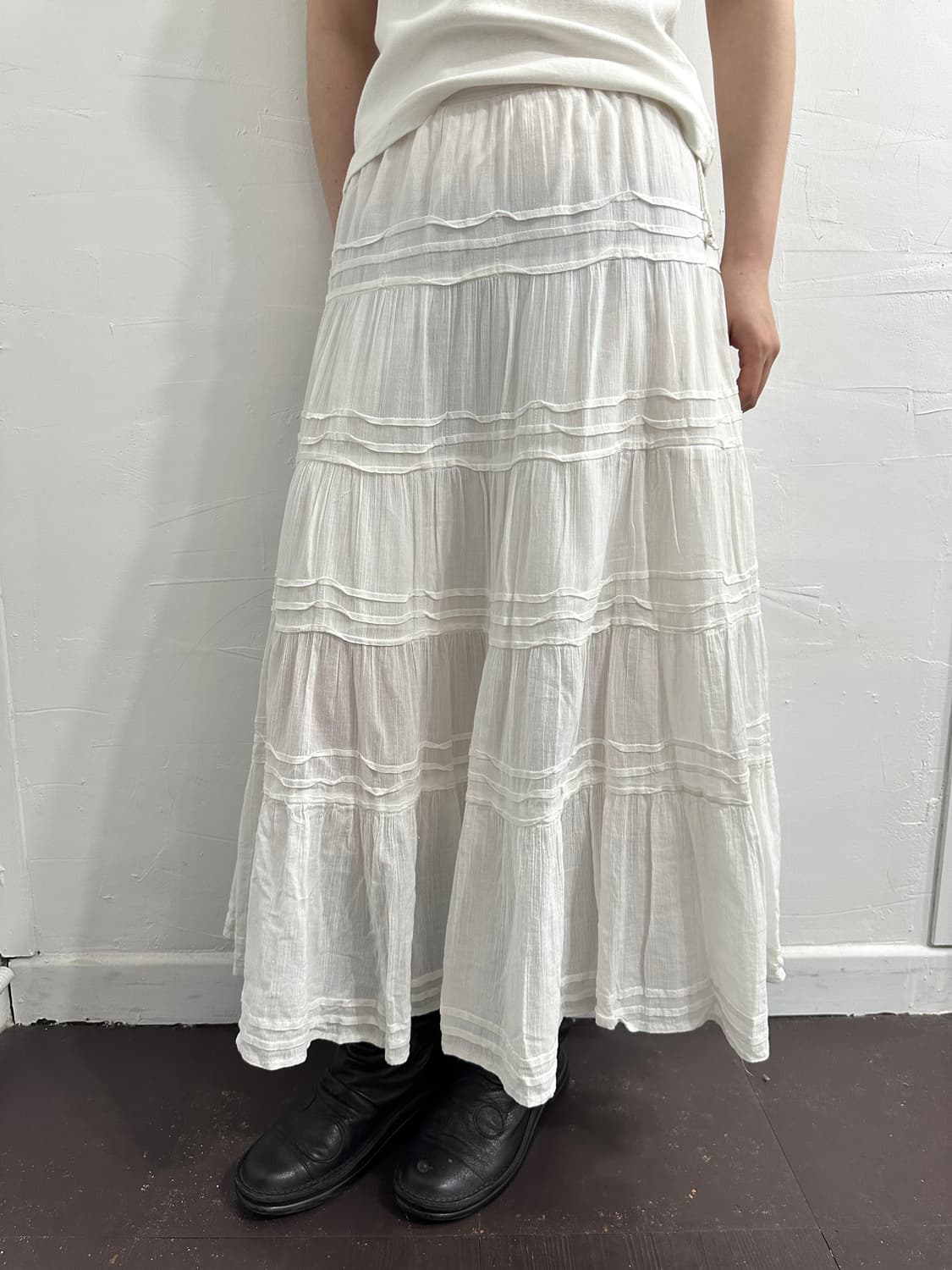 gap white tiered skirt 상품이미지1