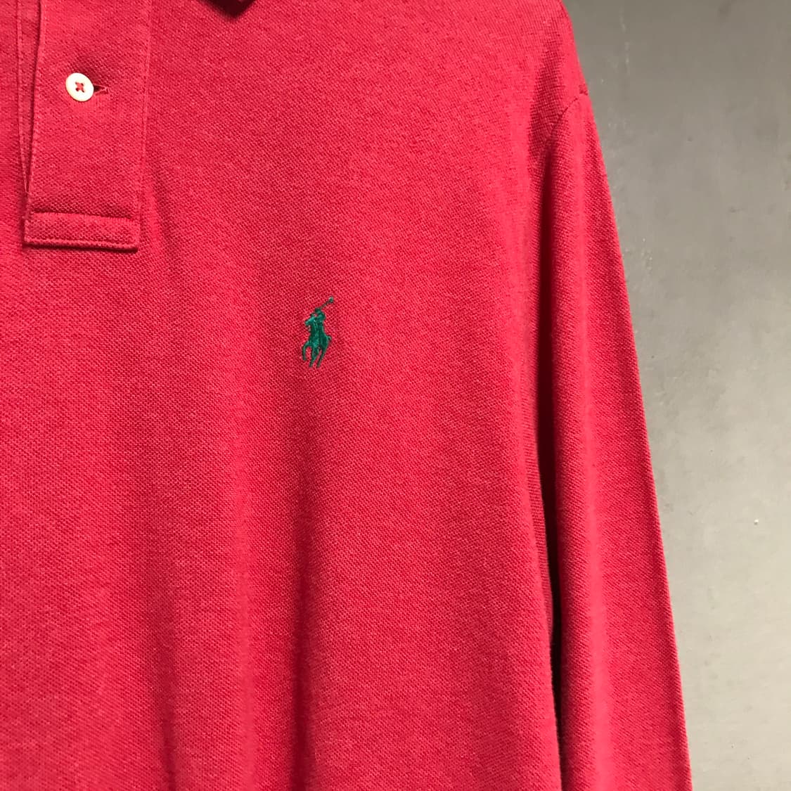 폴로 랄프로렌 PK 긴팔 카라티 레드 L 상품이미지4