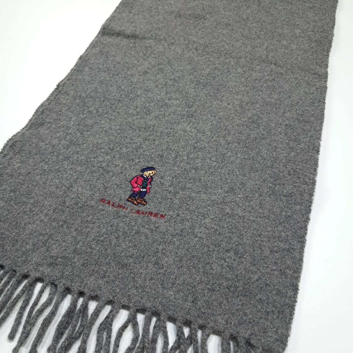 MX438 랄프 로렌 폴로베어 램스울 머플러 상품이미지3