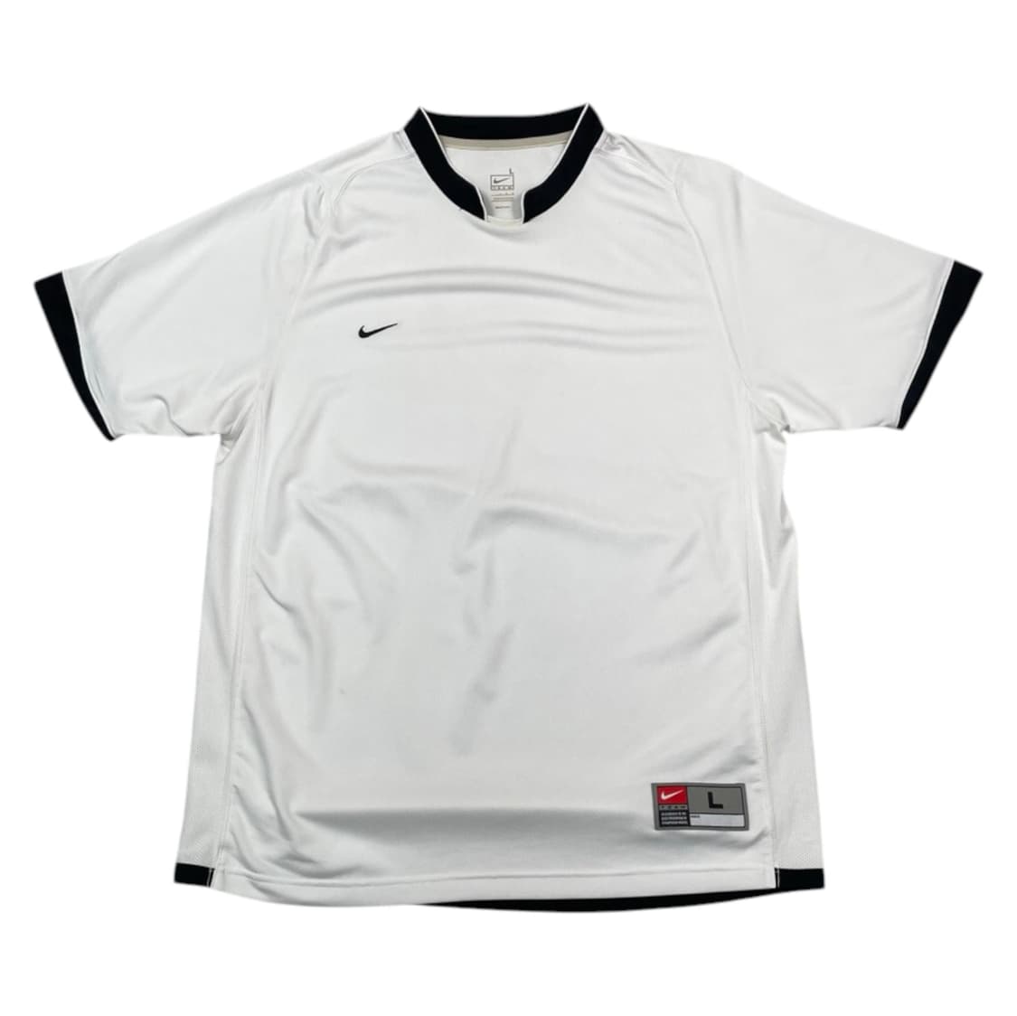 나이키 화이트 블랙 Team NikeFIT 축구 저지 반팔 티셔츠 L 상품이미지1