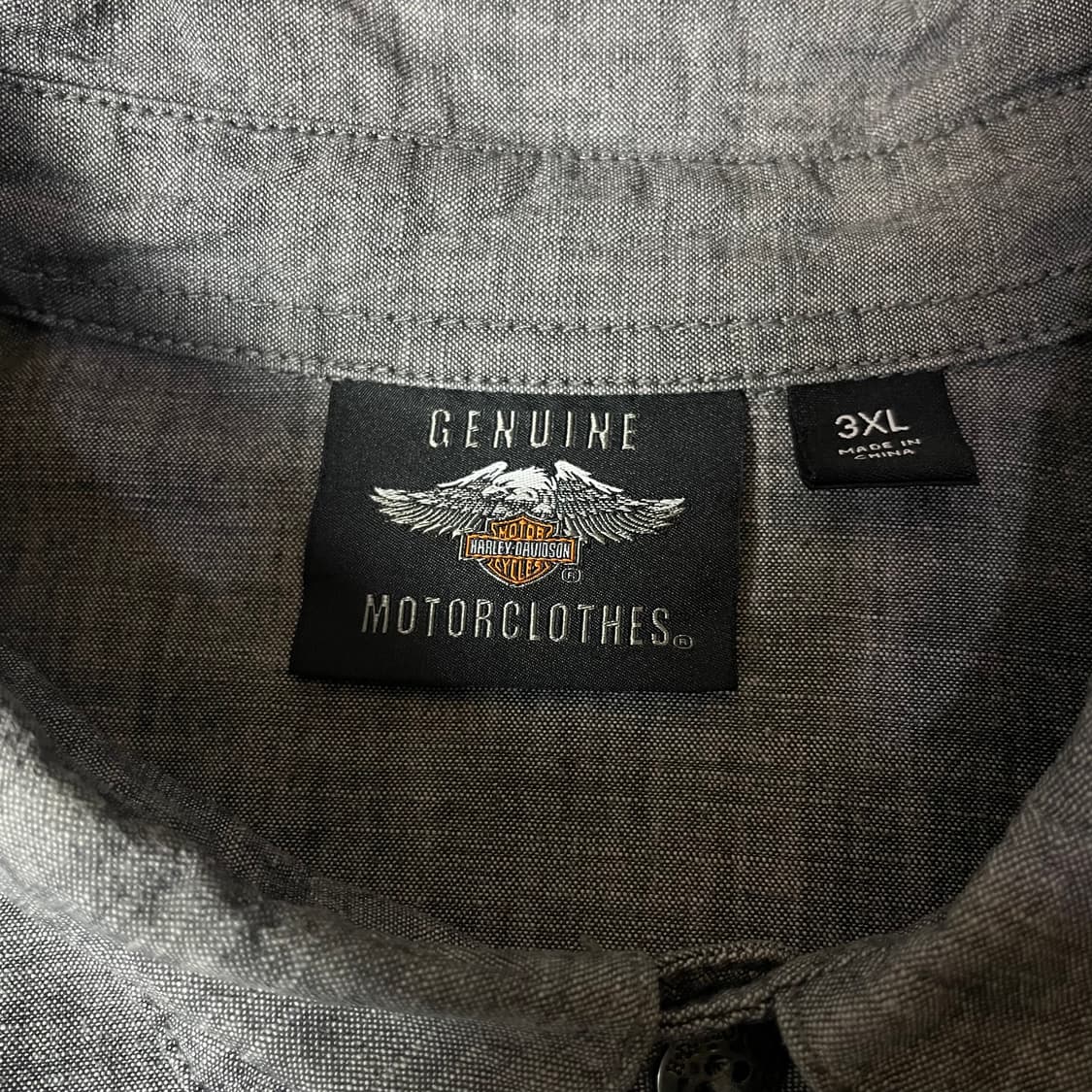할리데이비슨 그레이 모터클로스 투포켓 반팔 셔츠 3XL 상품이미지4