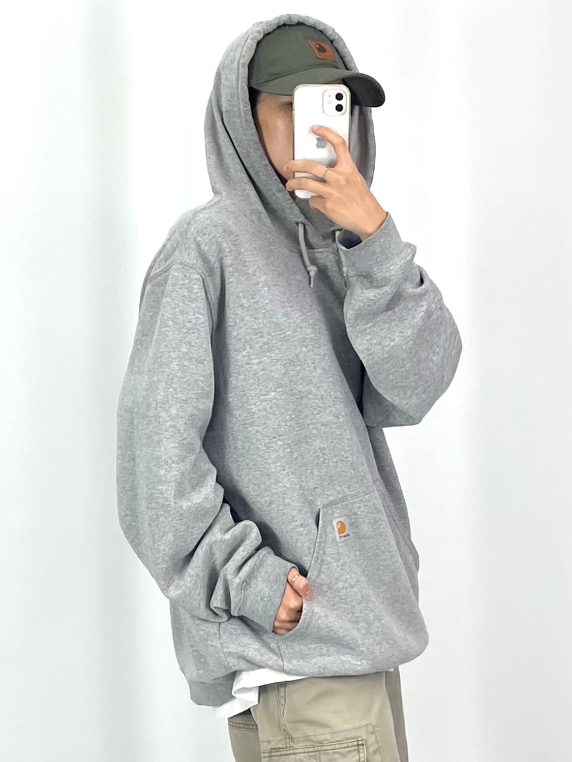  [2XL]CARHARTT 그레이 후드맨투맨   상품이미지2