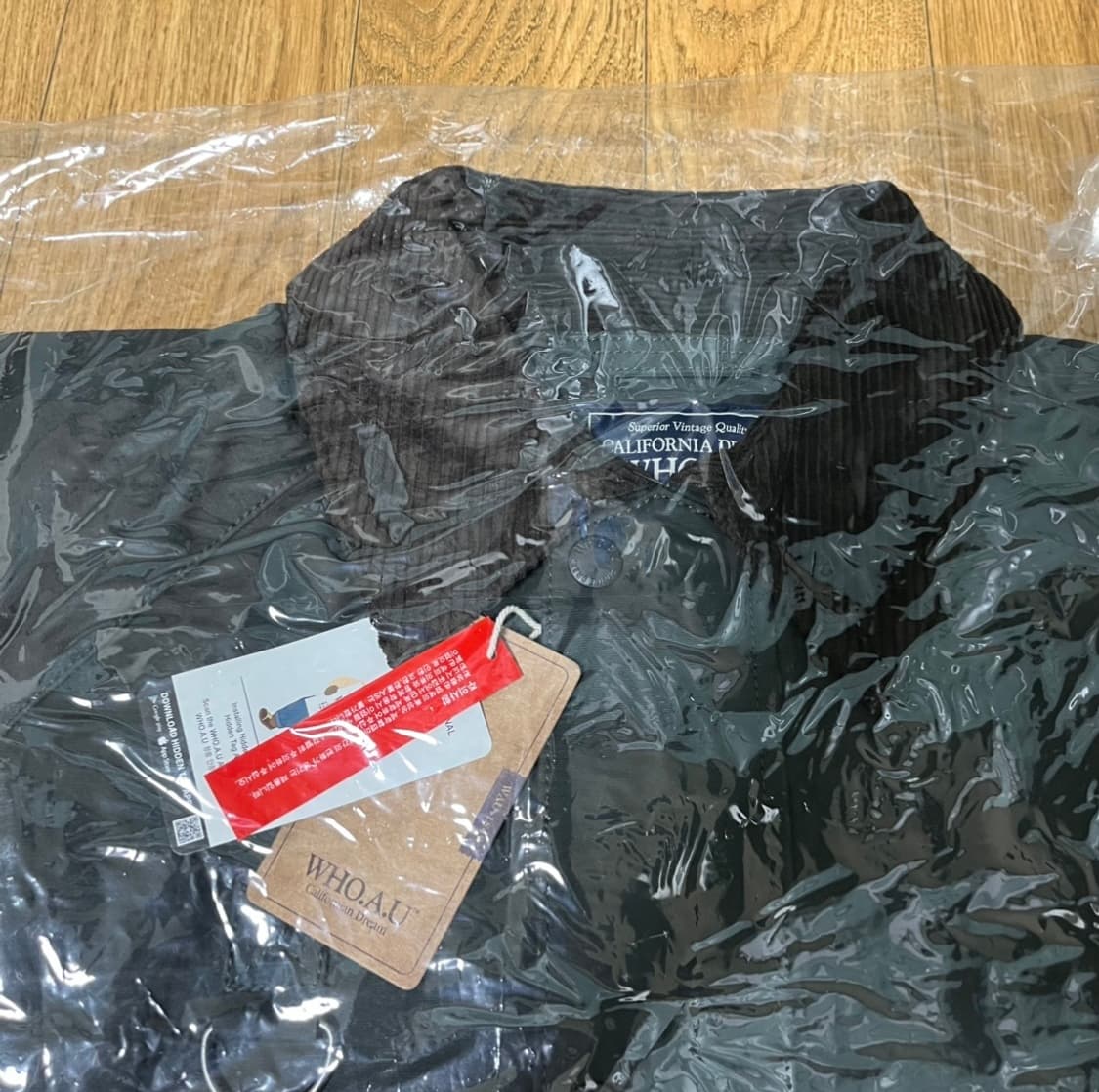 새제품 후아유 바버 재킷 WHO.A.U 숏 헌팅 자켓 카키 m사이즈 상품이미지4