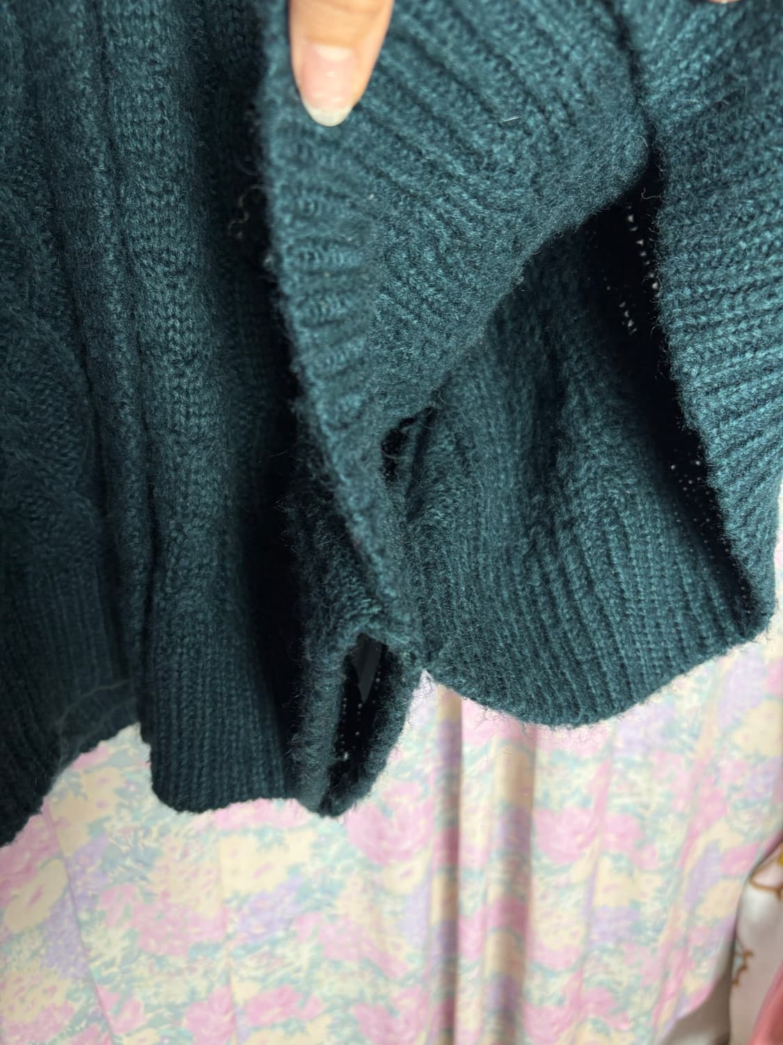 청록 니트 케이프  상품이미지8