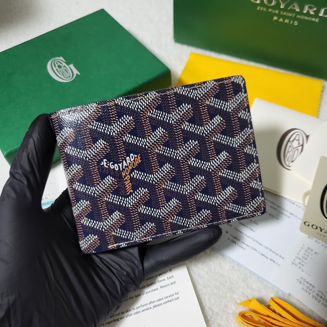 [새상품급/풀구성] 고야드 빅투아르 반지갑 네이비 상품이미지2