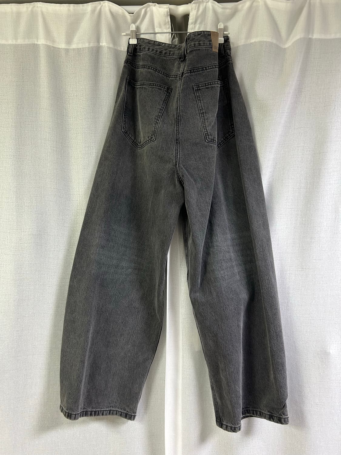 체인트윌 벌룬핏 데님 팬츠 WASHED BLACK L사이즈 상품이미지6