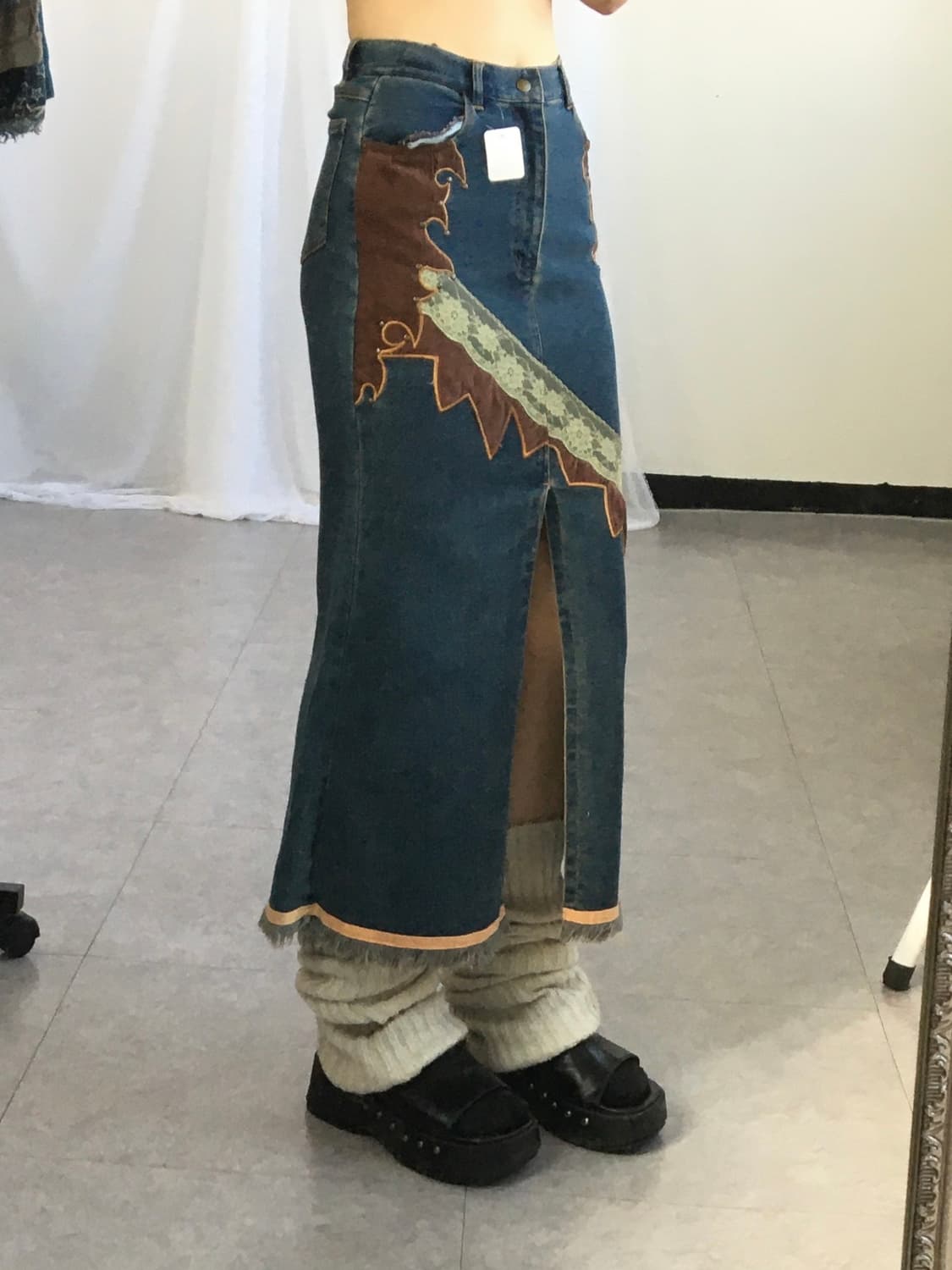 Western mood denim skirt 상품이미지8