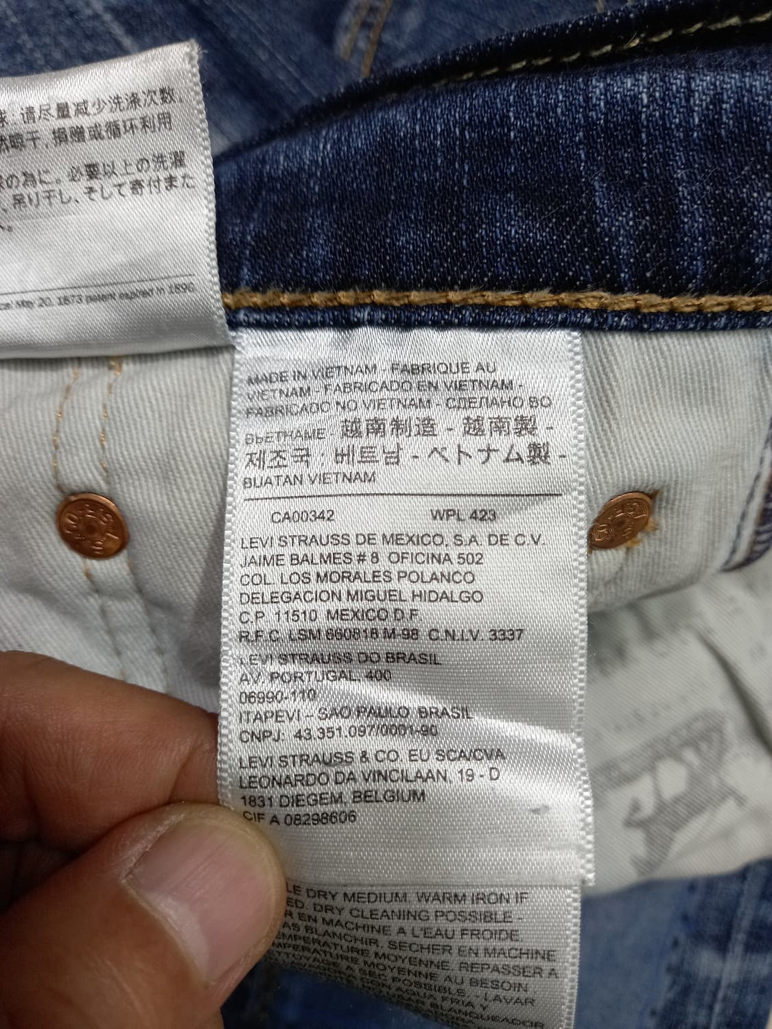 30 리바이스511 워싱 스판 슬림일자 리페어진 30-120 상품이미지8