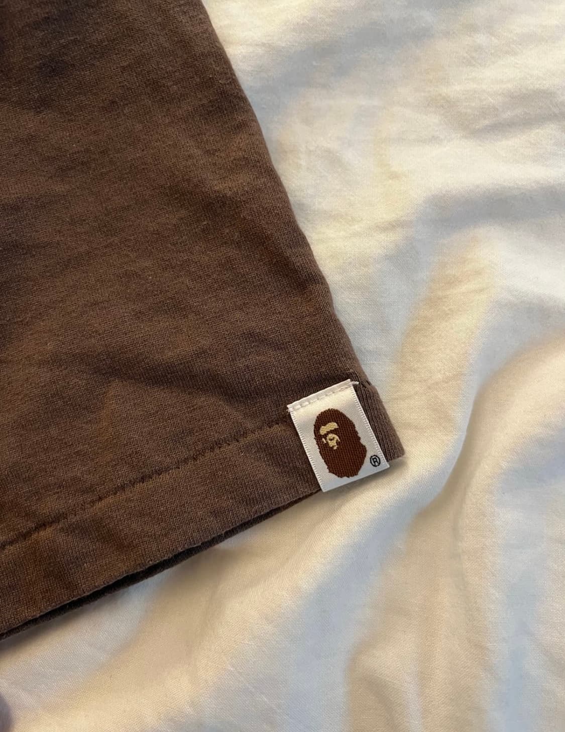 베이프 빅로고 반팔티 브라운 상품이미지3