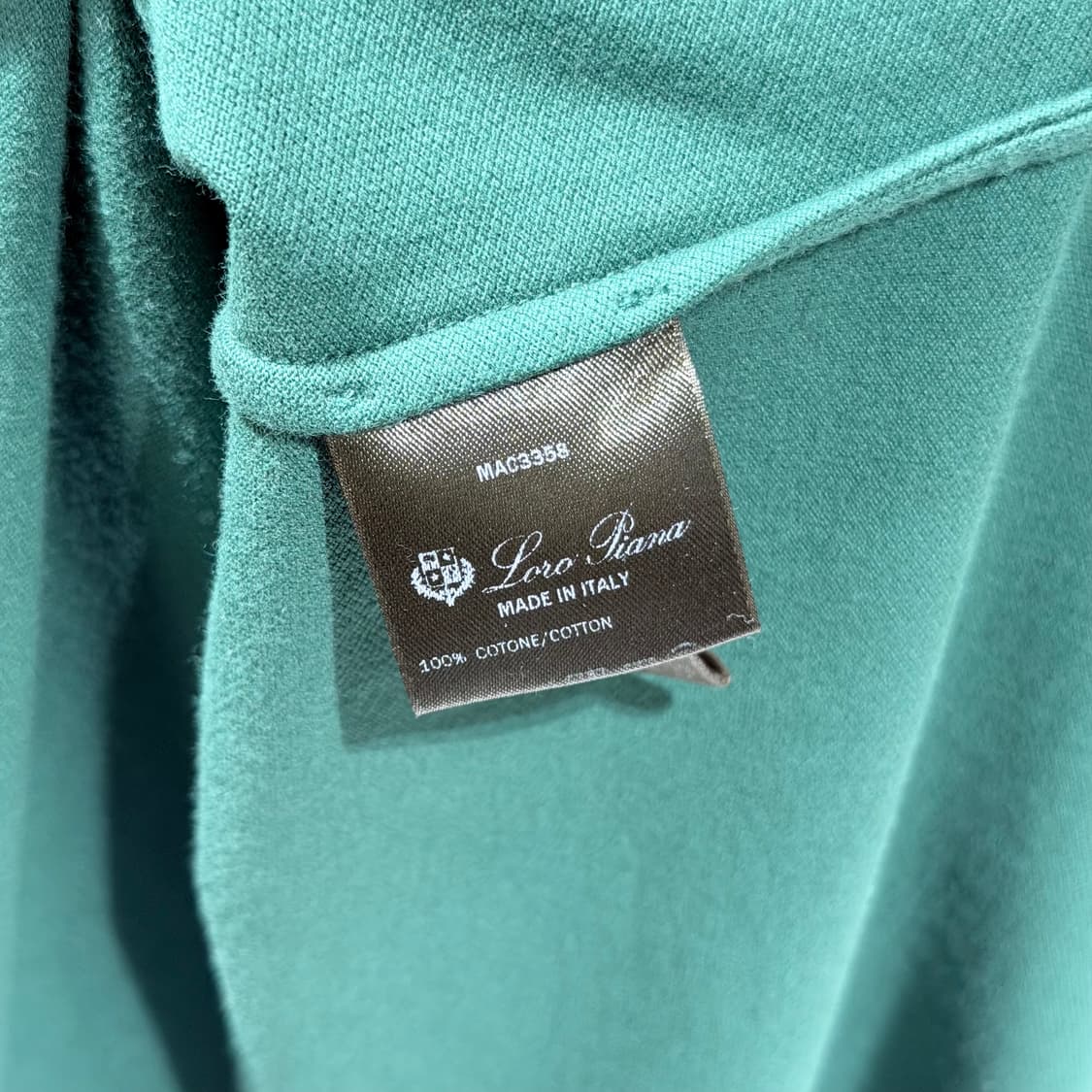 (A+/XL) / 로로피아나 레귤러 핏 폴로 카라 반팔 티셔츠 그린 상품이미지7