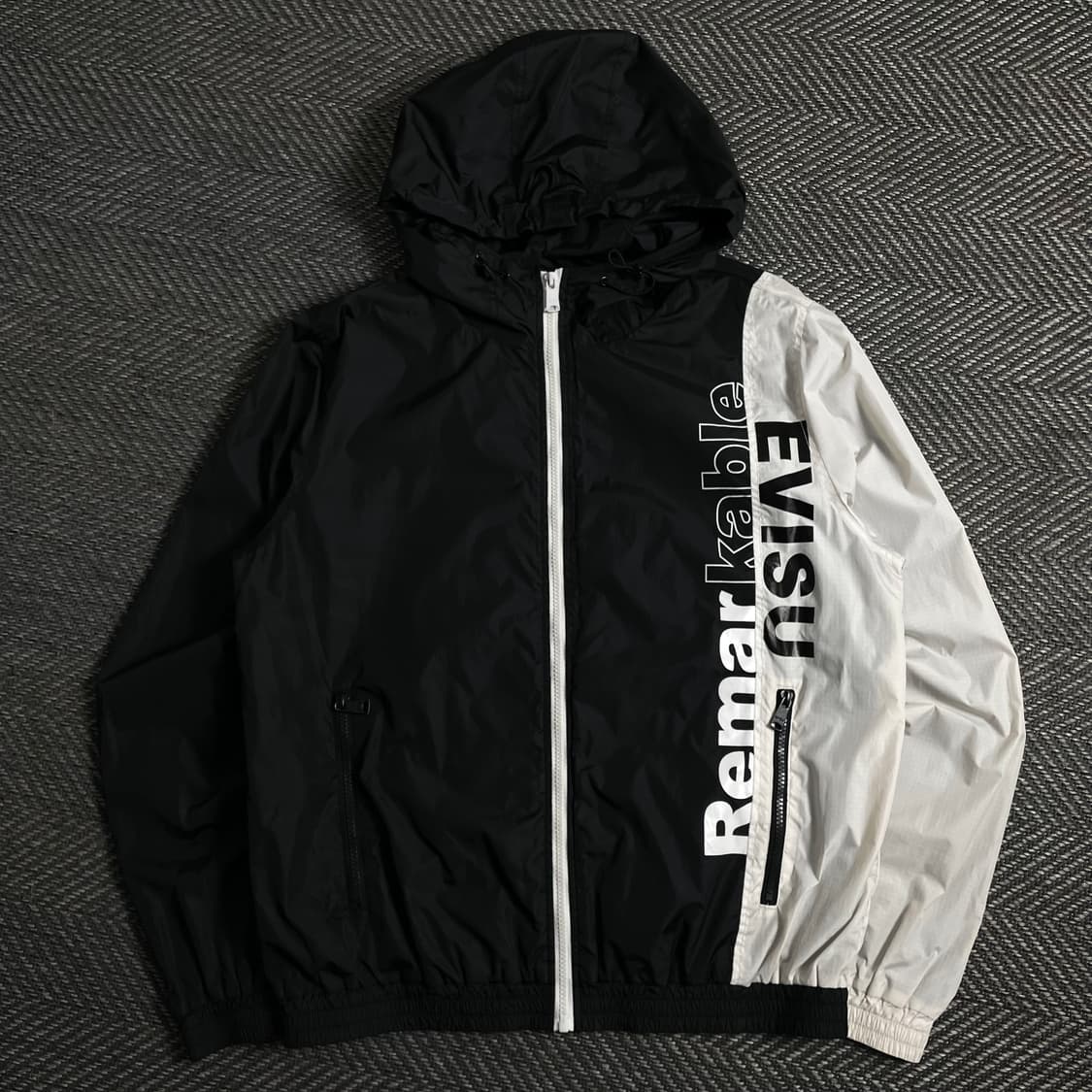 에비수 빅로고 배색 경량 바람막이 자켓y 4496 상품이미지2