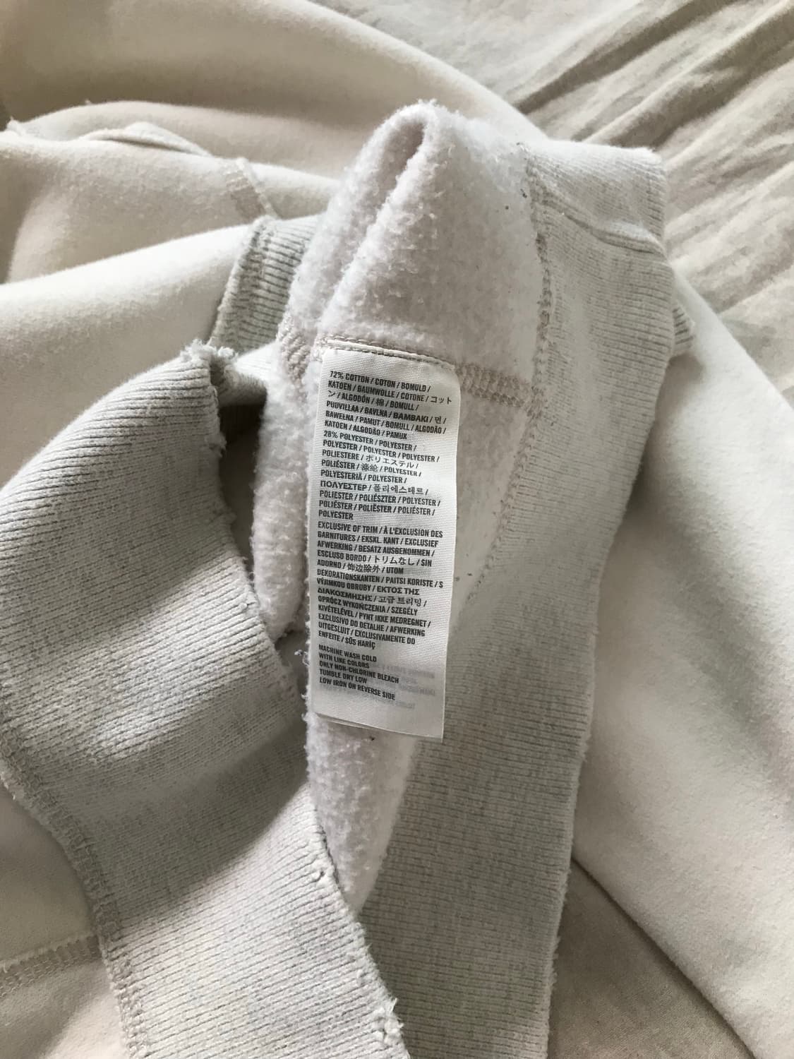 아베크롬비 자수로고 화이트 후드티 상품이미지8