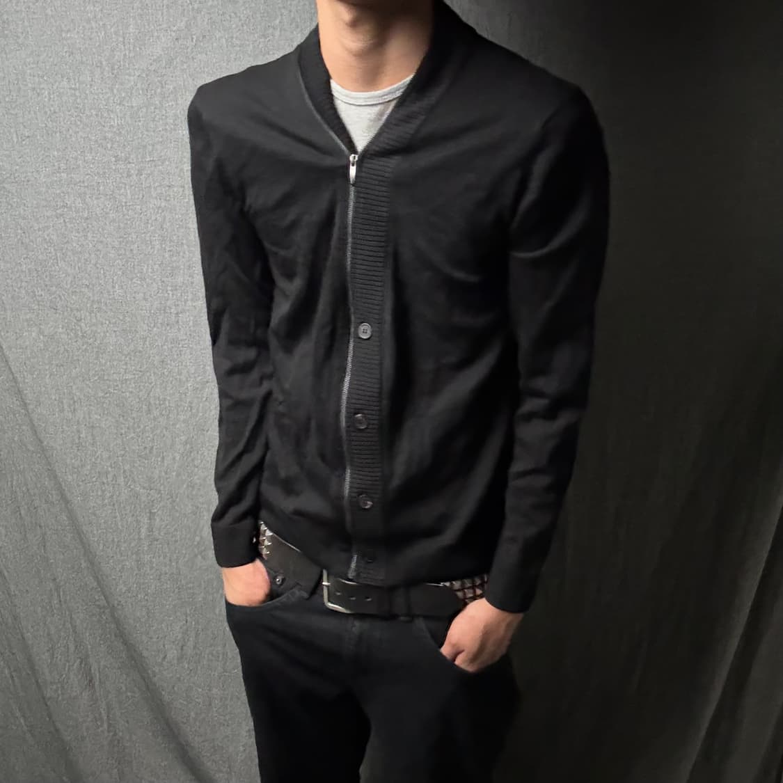 우영미 니트 집업 자켓 상품이미지5