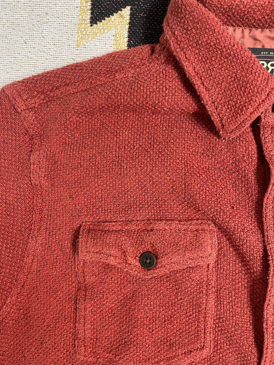 RRL 브릭 컬러 코튼실크 셔츠자켓(L) 상품이미지3