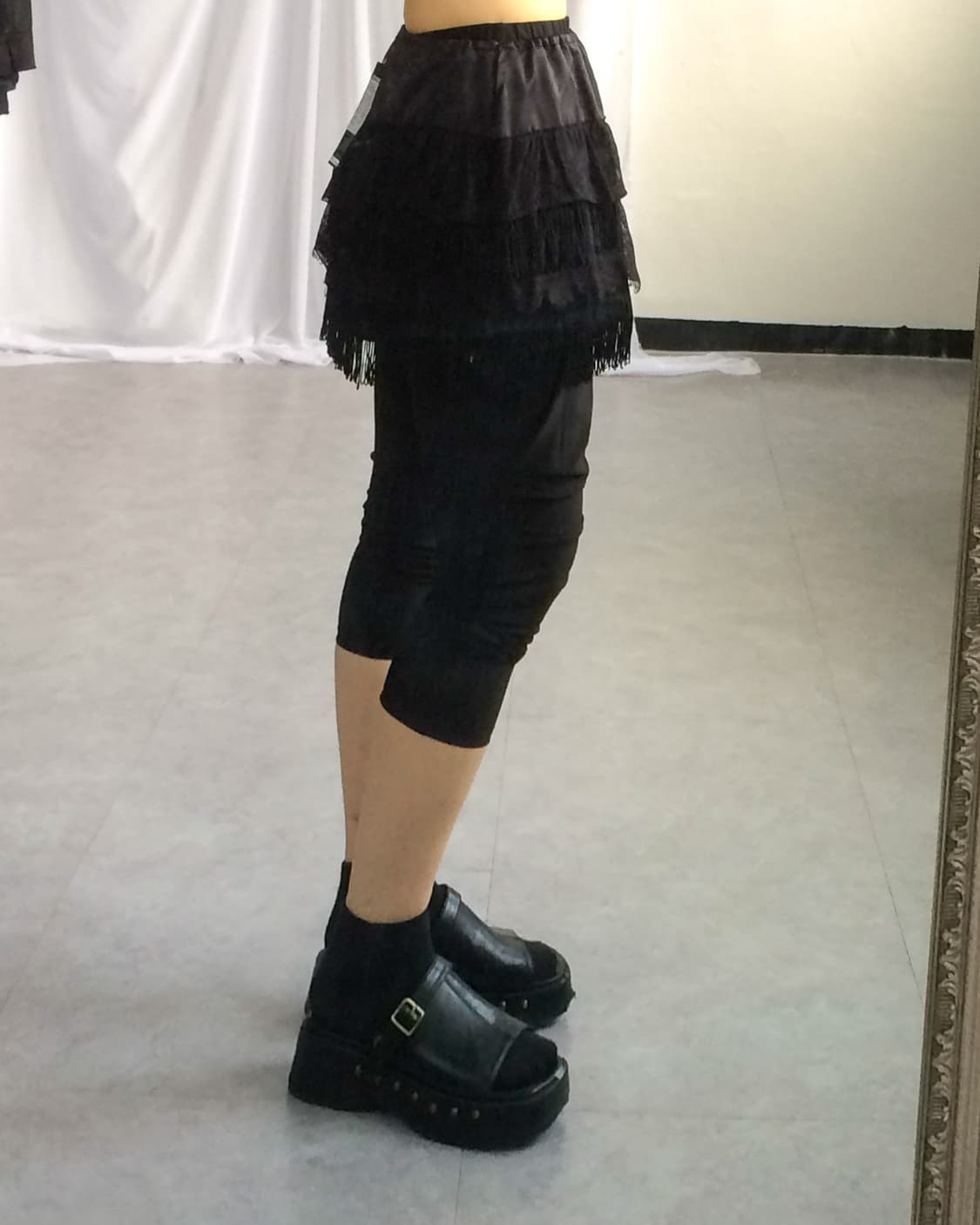 Fringe lace layer mini skirt 상품이미지5