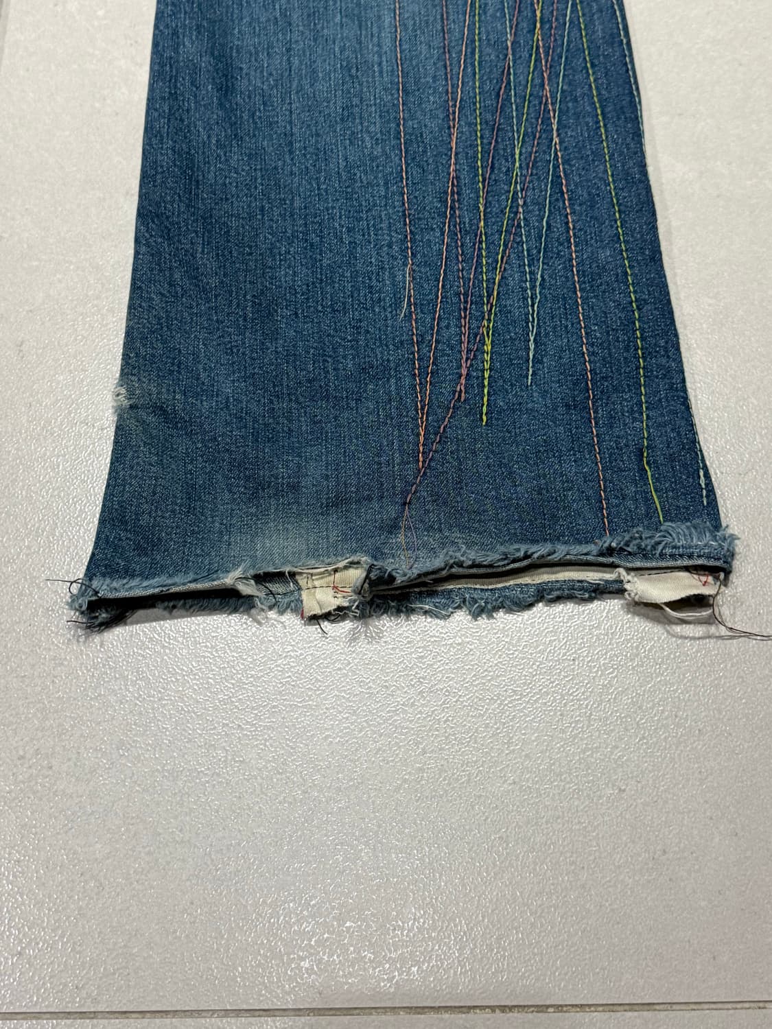 히스테릭 글래머 아카이브 스티칭 자수 와이드 플레어 데님 팬츠 바지 상품이미지6