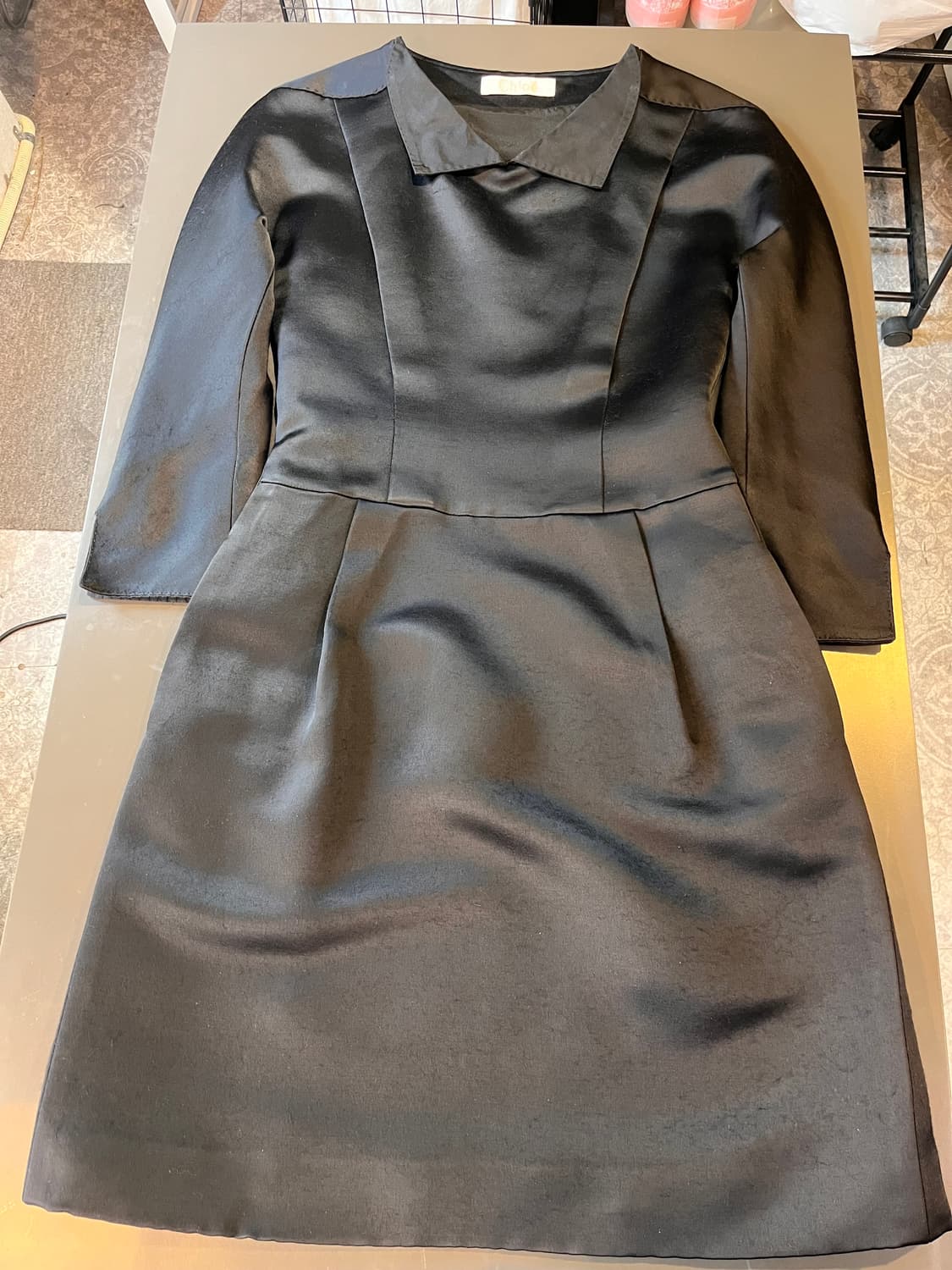 끌로에 블랙 핀턱 미디 원피스 (프랑스제) 상품이미지3