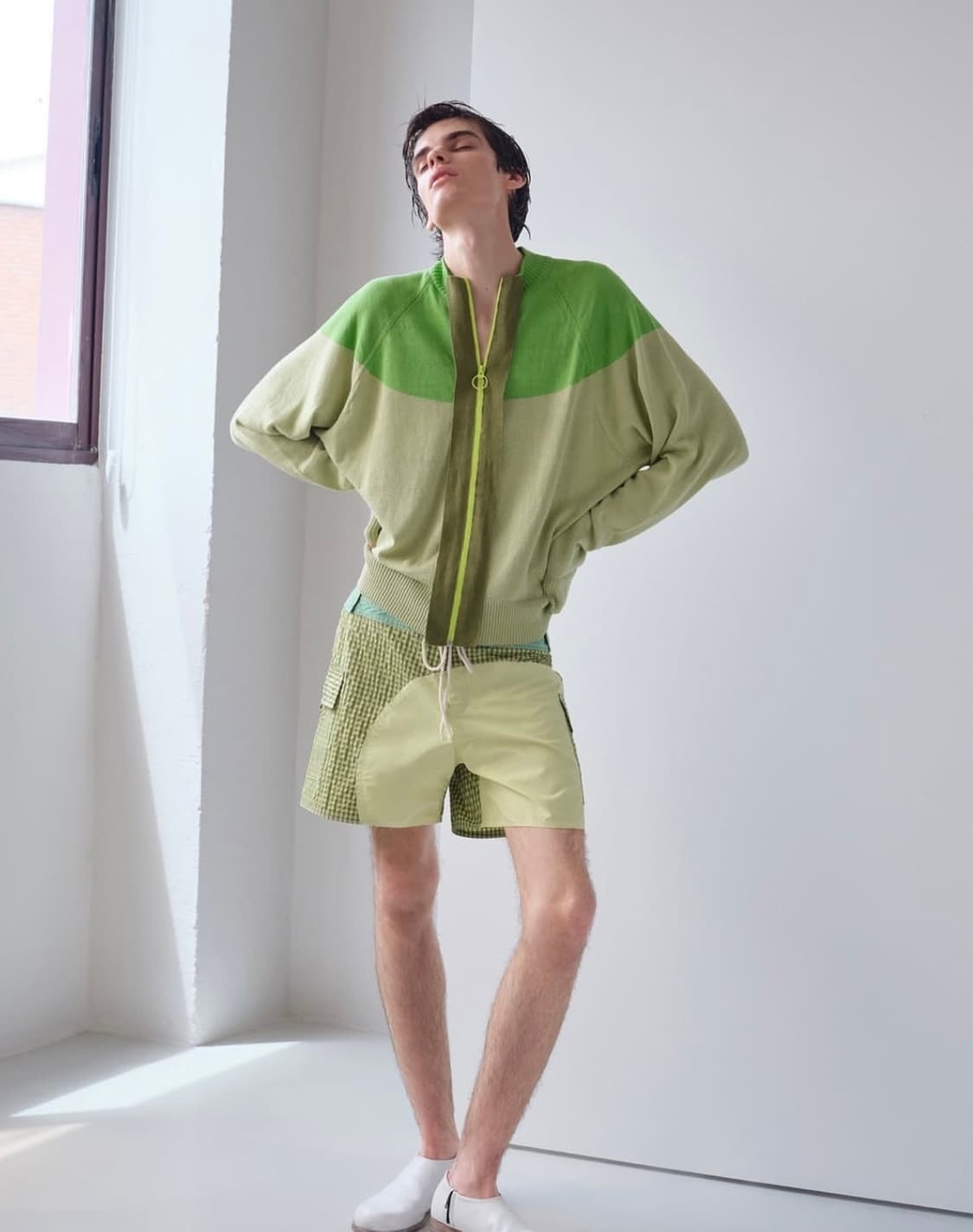 [1,2,3]에드워드 커밍 Half Moon Racer 가디건/그린 상품이미지1