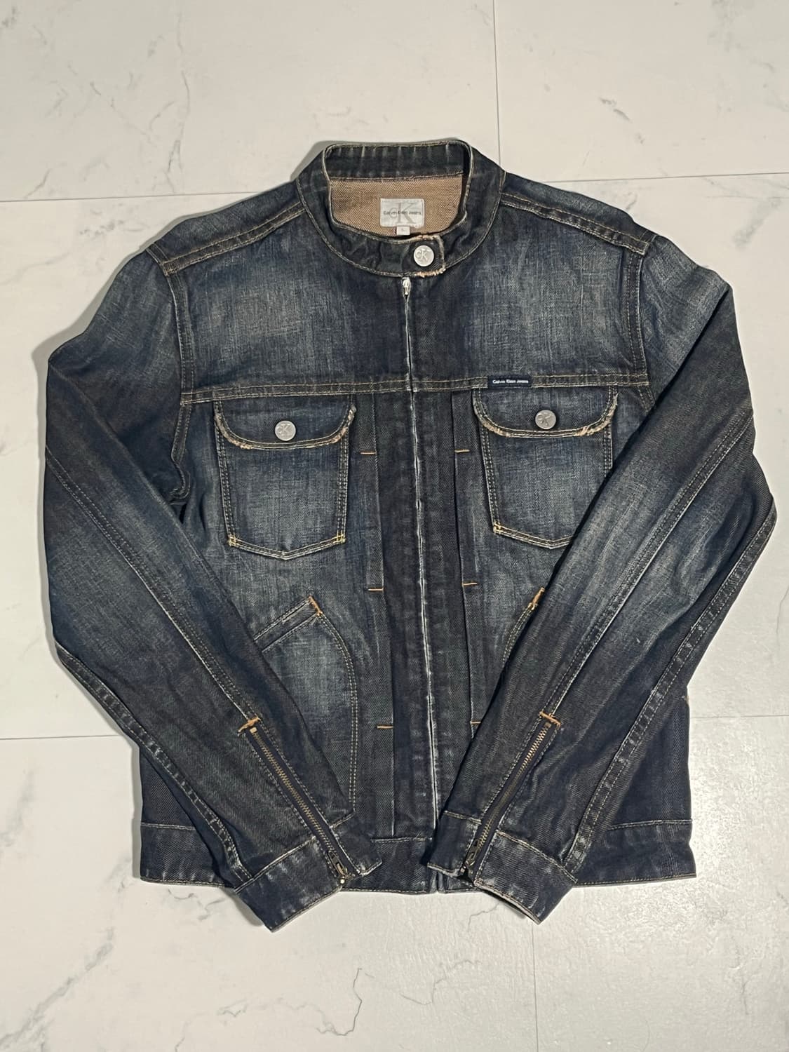 캘빈클라인 진스 데님 바이커 재킷 y12067 L 상품이미지1
