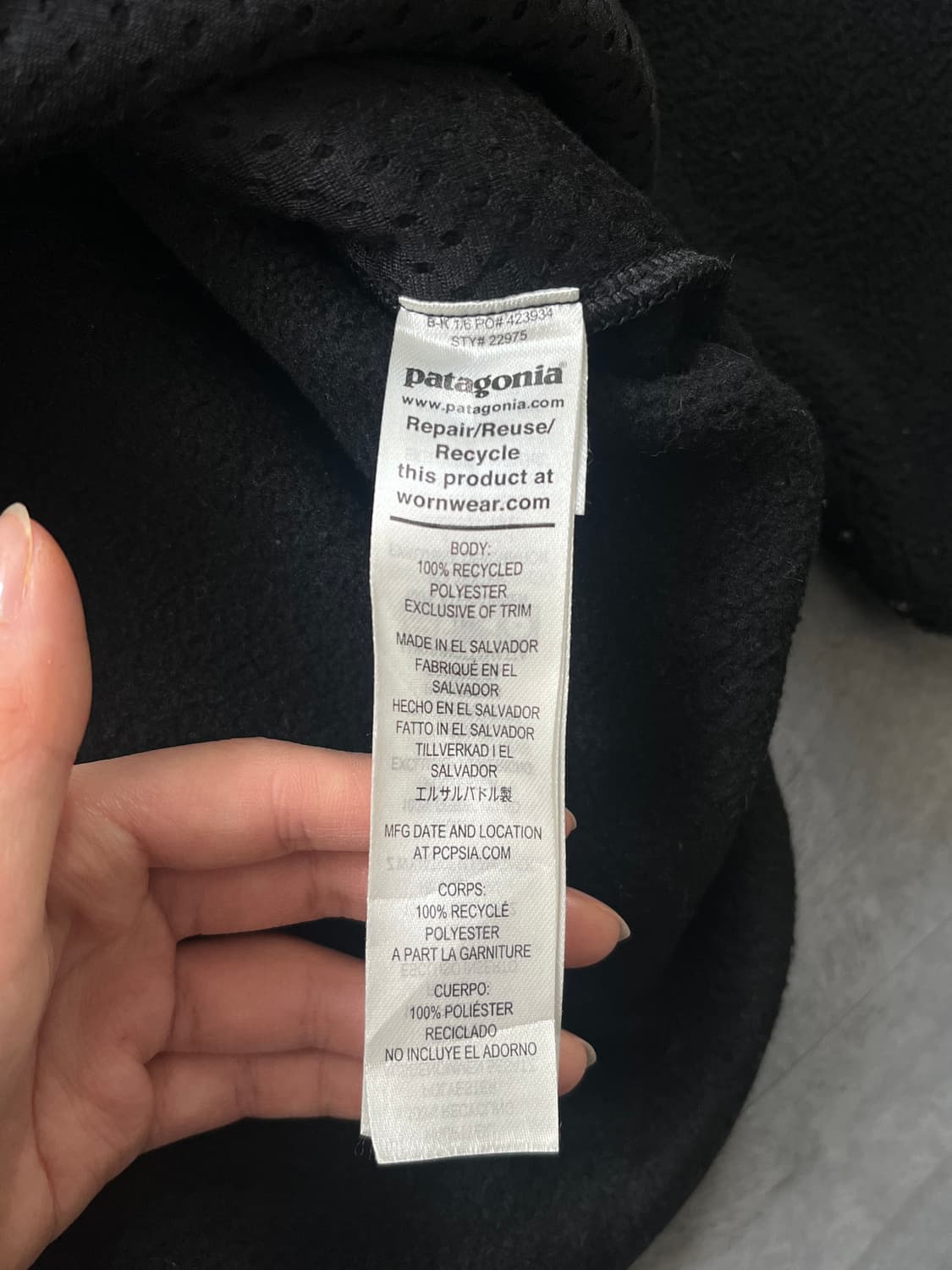 Patagonia 파타고니아 블랙 신칠라 플리스 가디건 상품이미지7