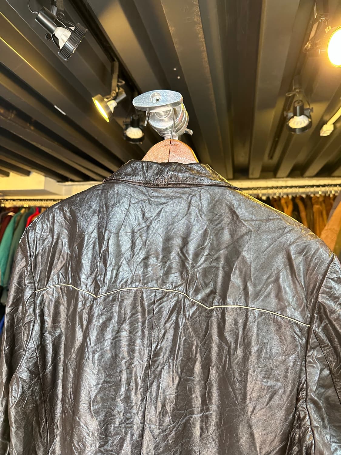 90s 리얼 레더 웨스턴 레더 블레이져 자켓 상품이미지7