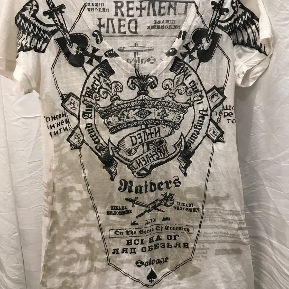 Salvage 샐비지 고스펑크 갸루 고딕 반팔티 상품이미지3