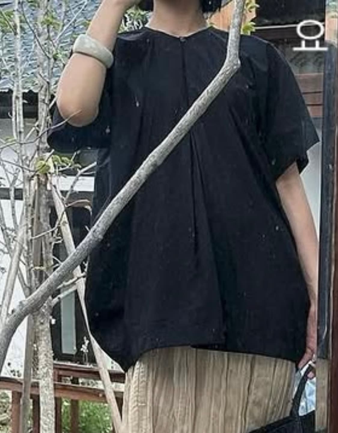 르메르 여성 파라슈트 블라우스 (38size, black) 상품이미지5
