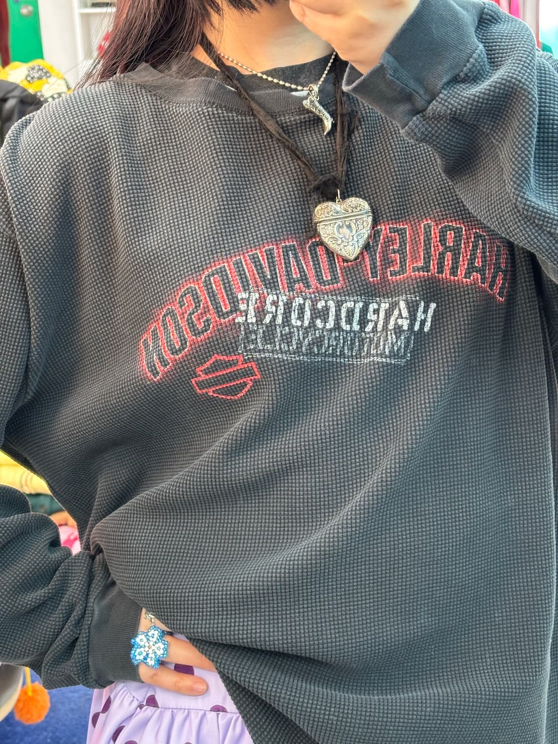 Vintage Harley Davidson Waffle T 상품이미지9