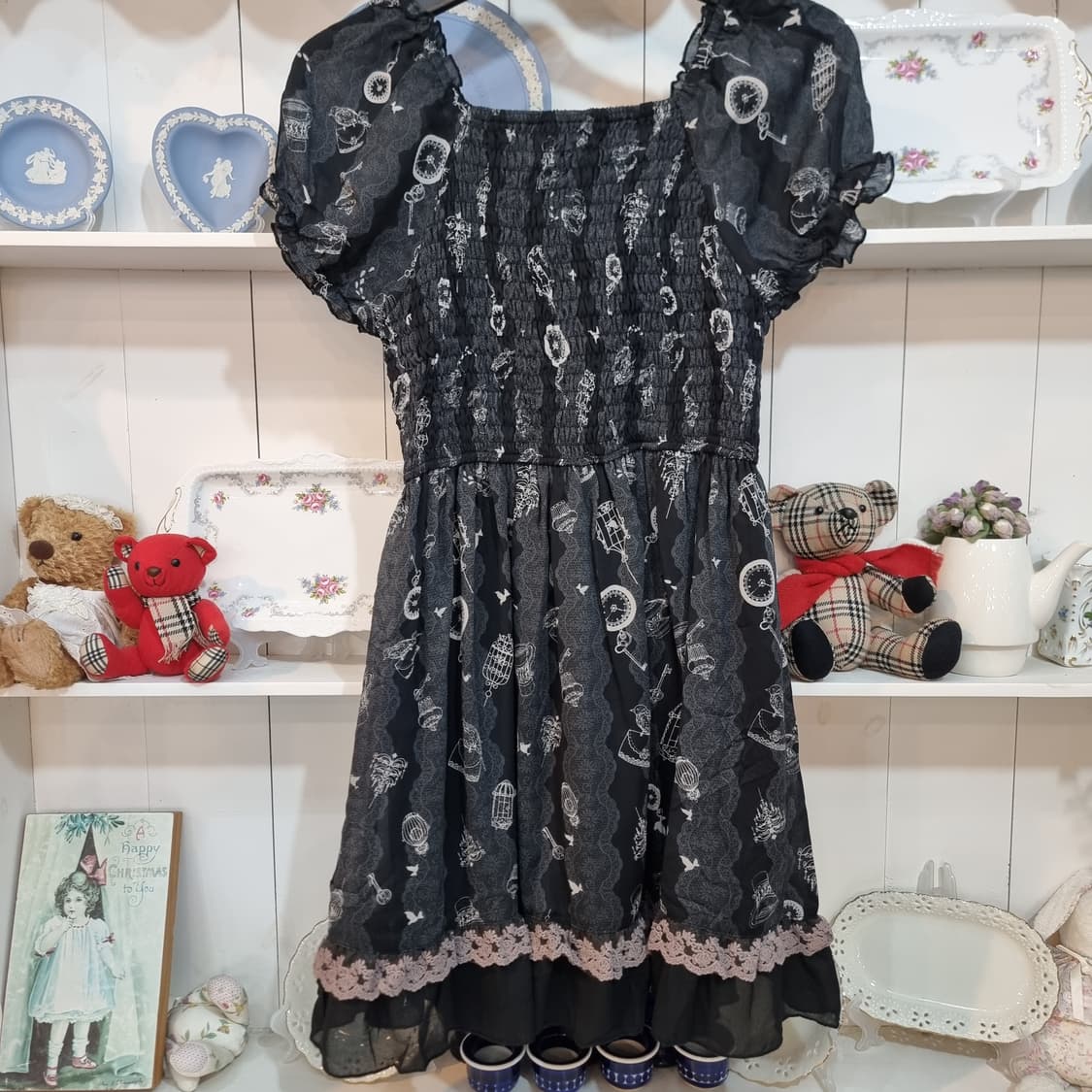 axes femme(엑시즈팜) 다크 로맨틱 쉬폰 원피스 상품이미지8