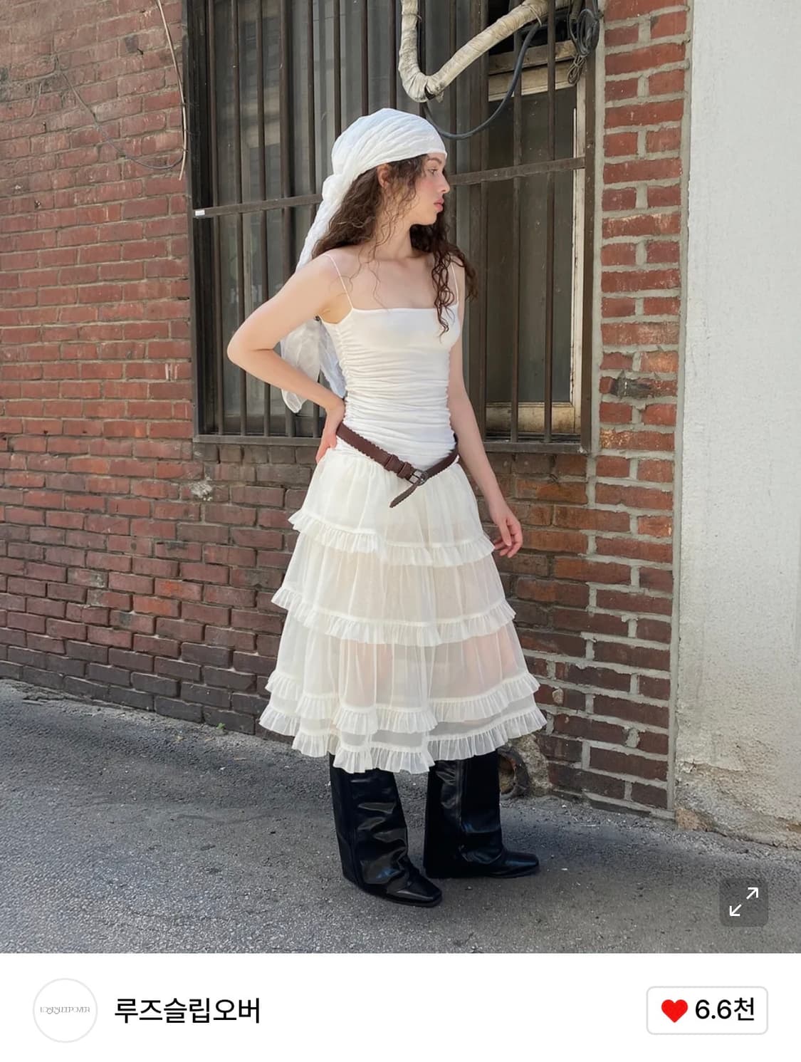 루즈슬립오버 쉬어 메쉬 미디 드레스 상품이미지1