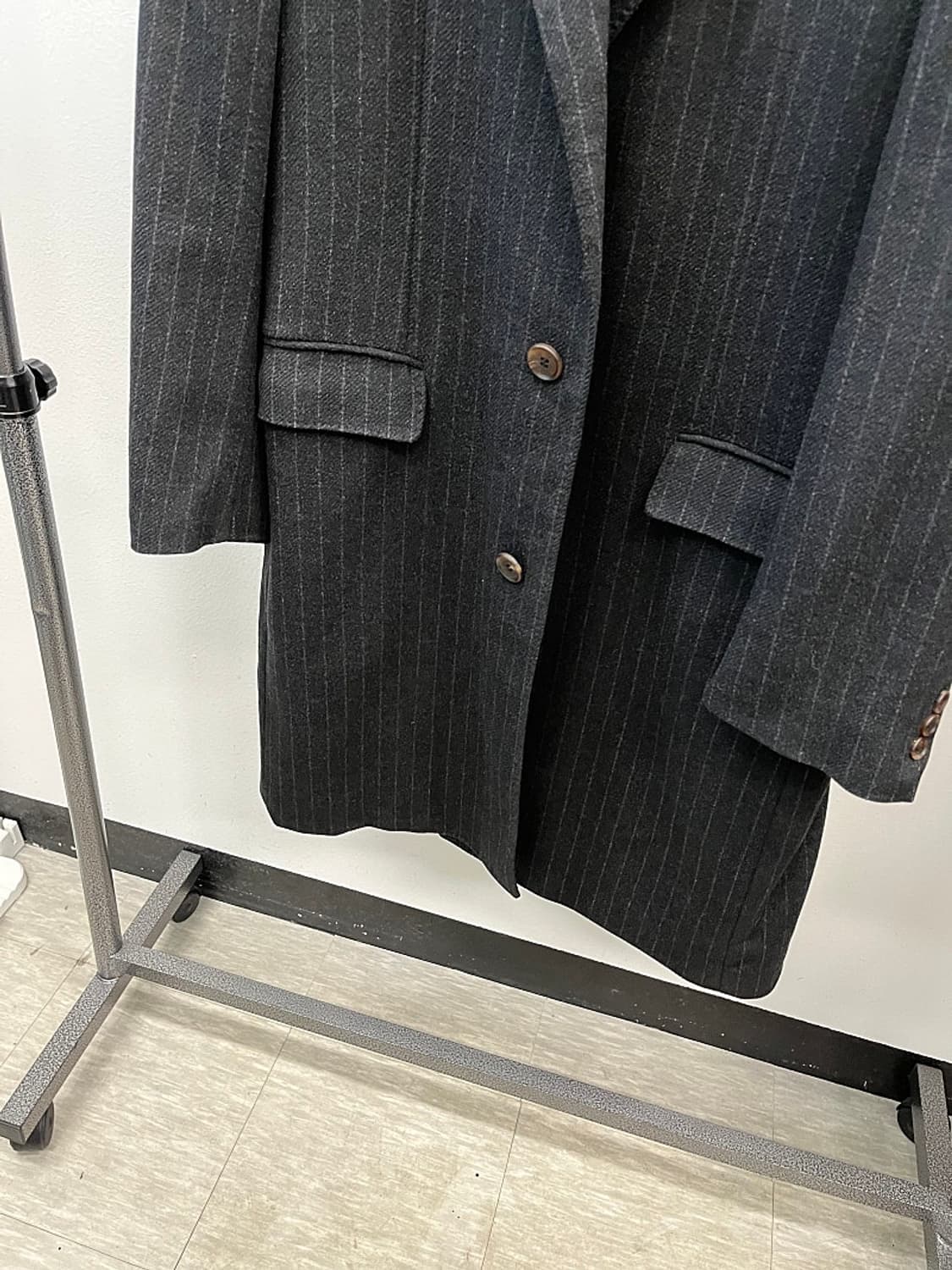 105) 닥스 스트라이프 캐시미어100% 코트 상품이미지2