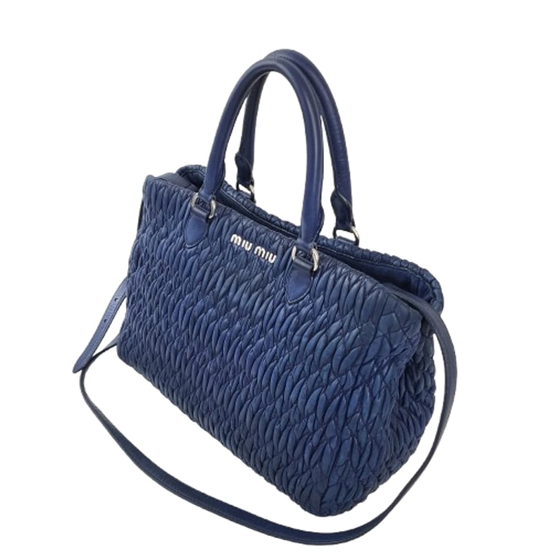 정품 미우미우 마테라쎄 나파가죽 크리스탈백 상품이미지4