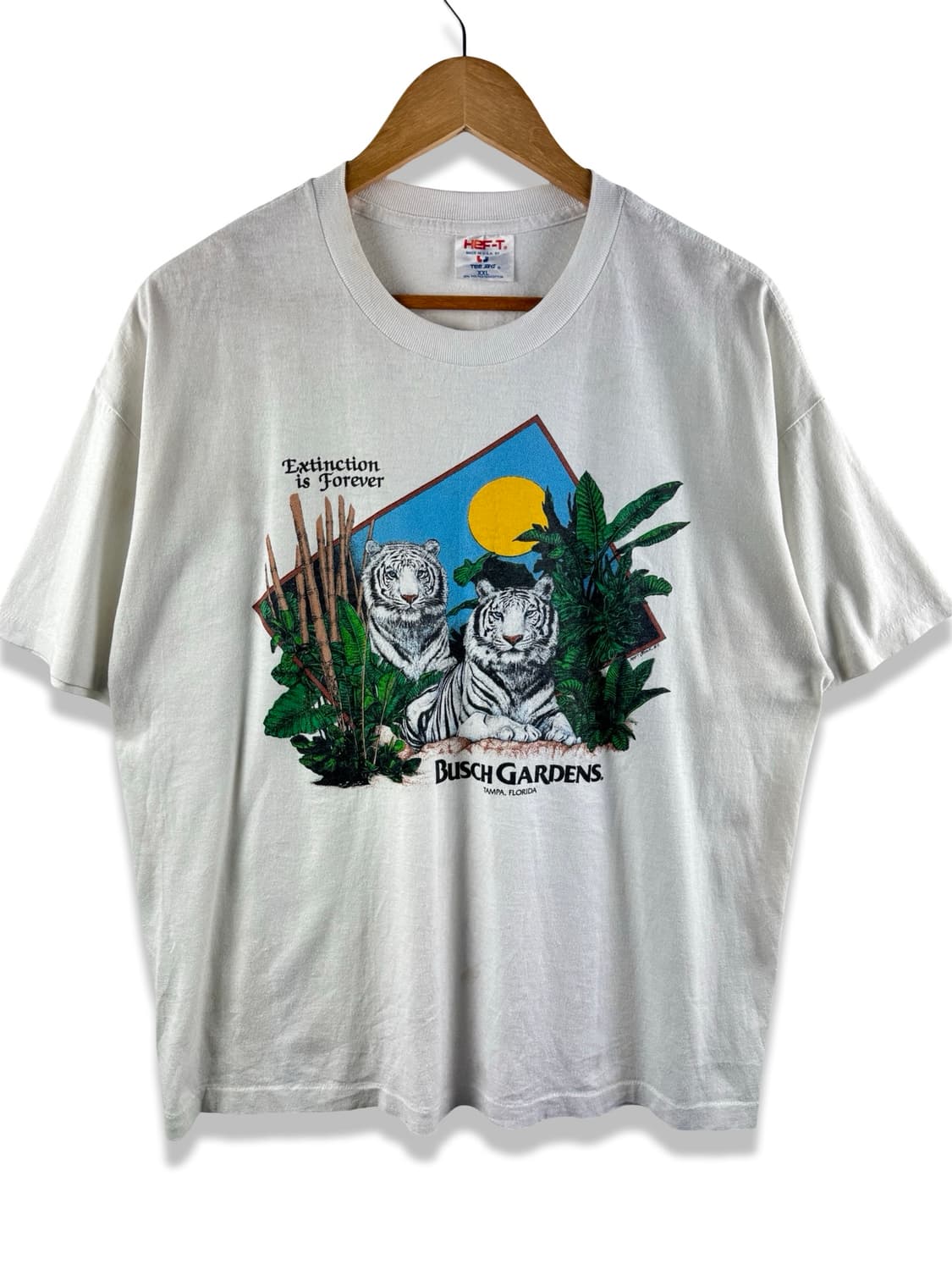 90S 미국생산 백호 프린팅 싱글스티치 티셔츠2463 상품이미지1