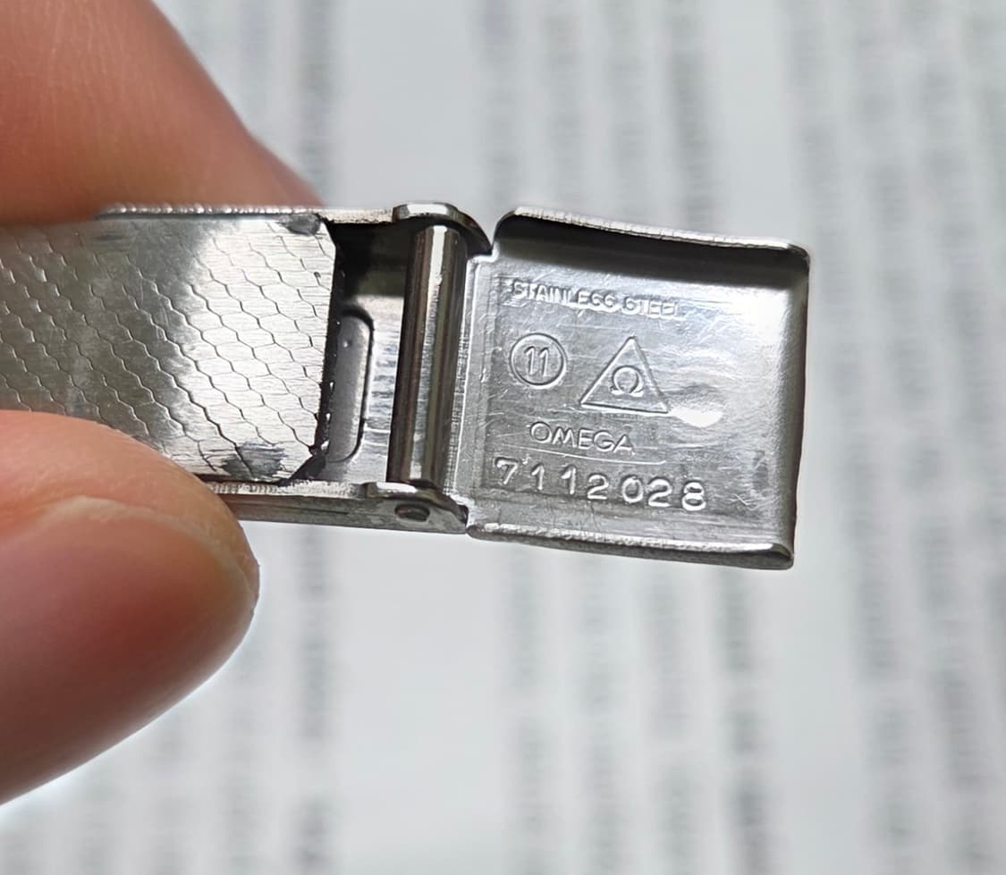 레어] 빈티지 오메가 드빌 네이비청판 실버스틸 여성용 오리지널 브슬 ve 상품이미지7