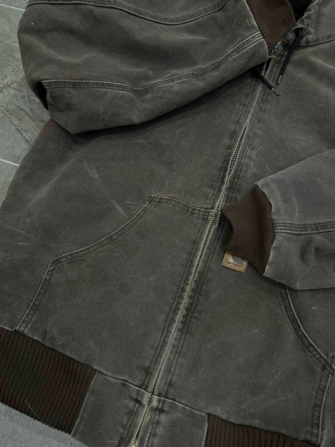 (M) 칼하트 덕 액티브 후드자켓 J130 CHT 체스트넛 상품이미지7