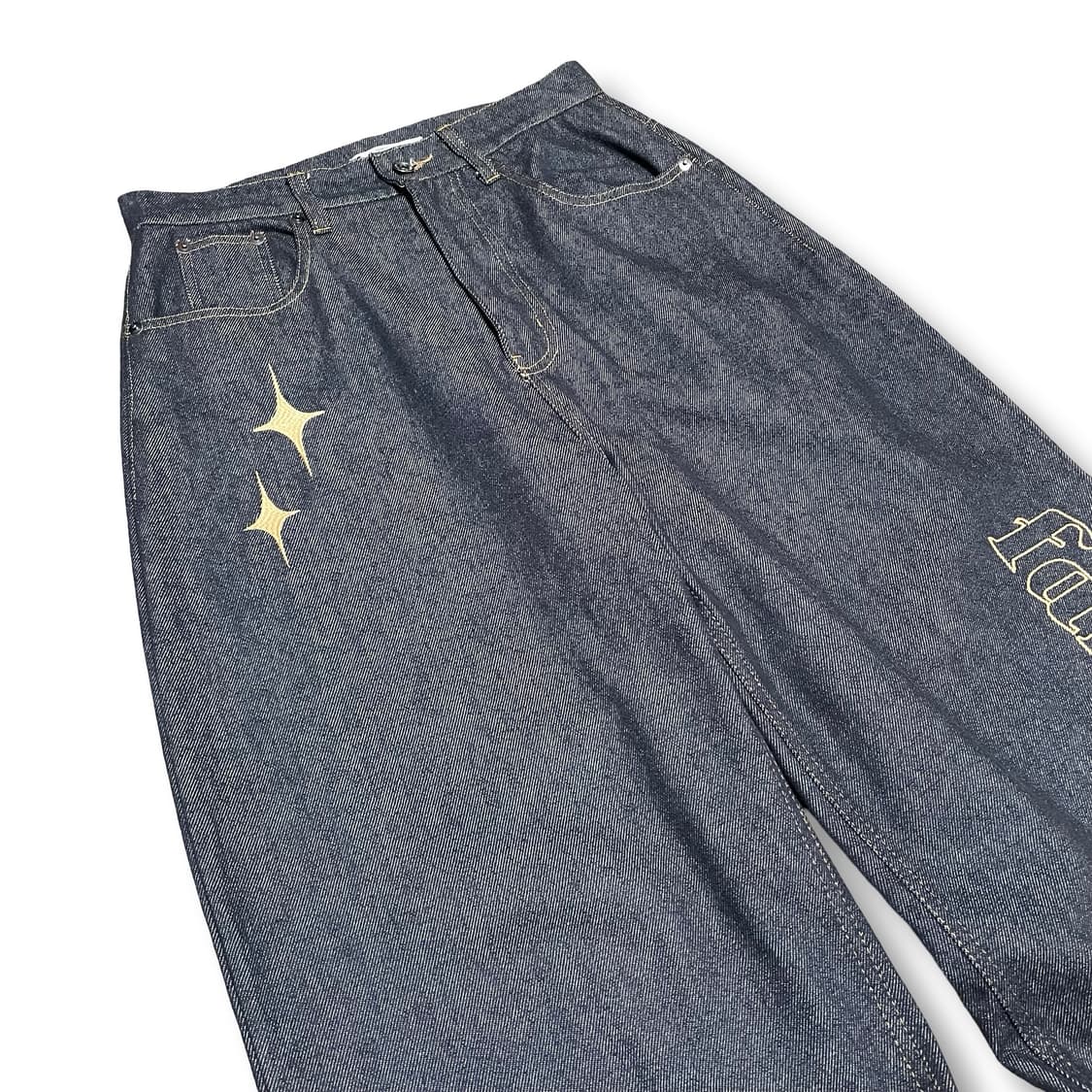 [28] 팬시클럽 데님 와이드 자수 팬츠 Fancy Club 상품이미지2