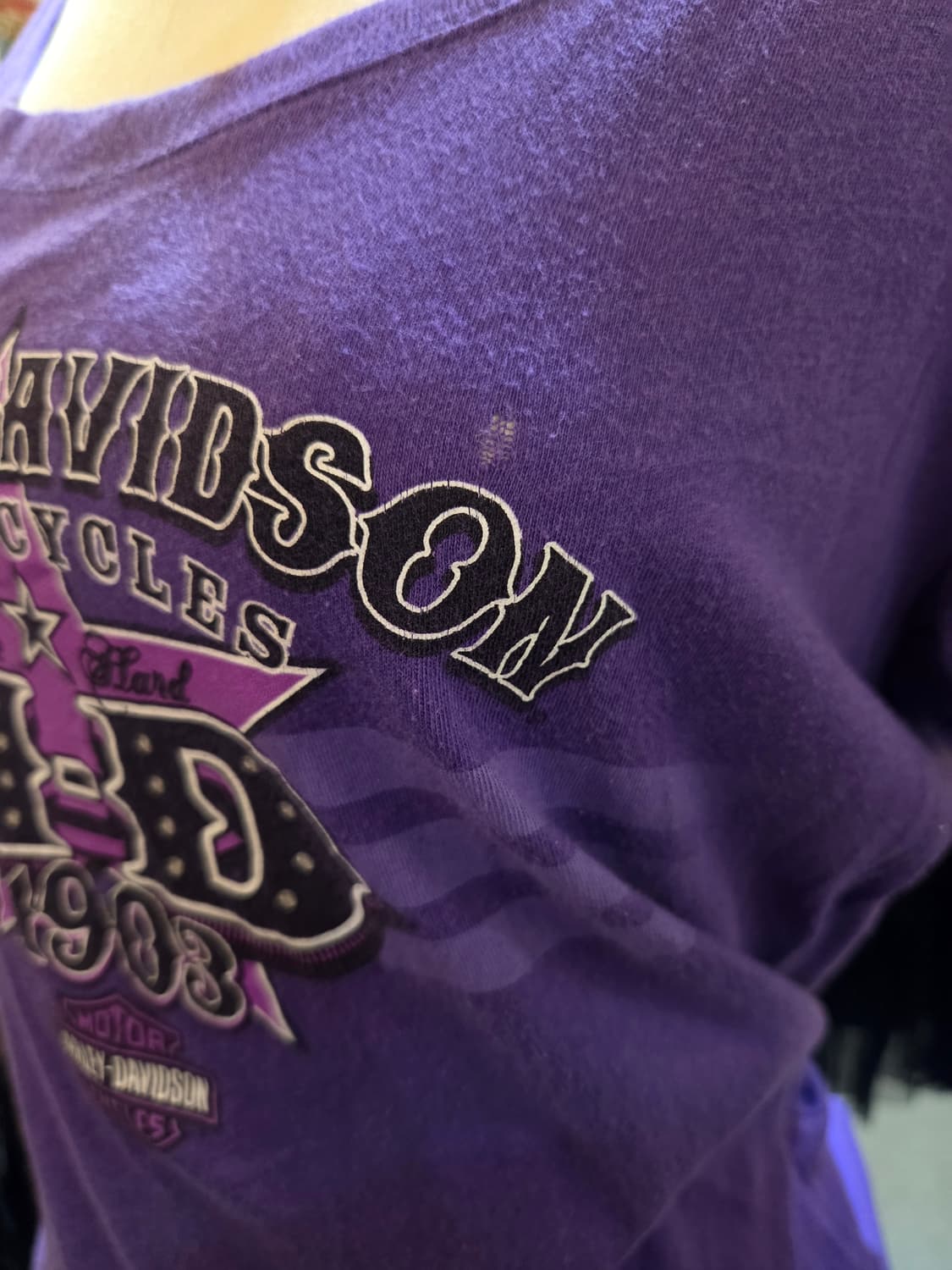 할리데이비슨 퍼플 반팔티 상품이미지4