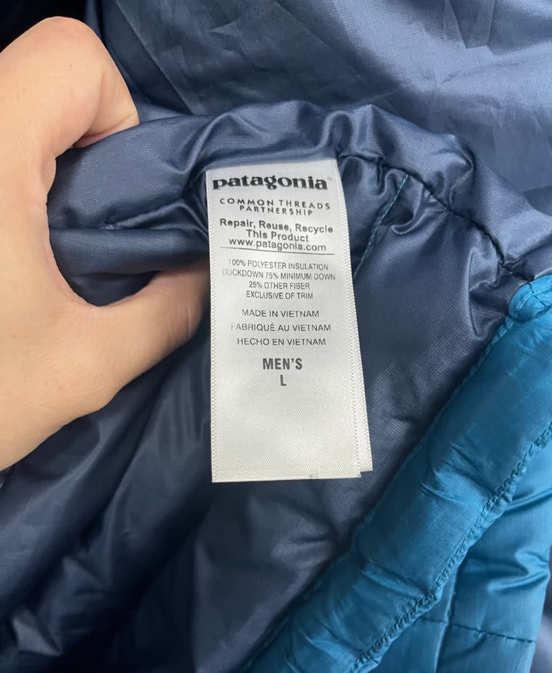 파타고니아 경량패딩 스카이블루 (L) 상품이미지3