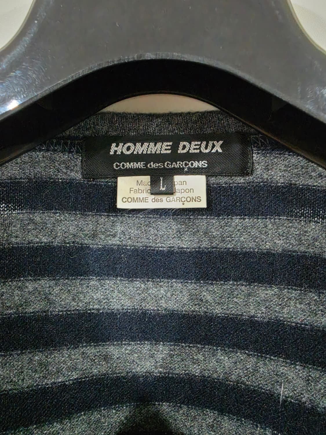 꼼데가르송 옴므 듀 엣지 블록 디테일 니트 L 상품이미지2