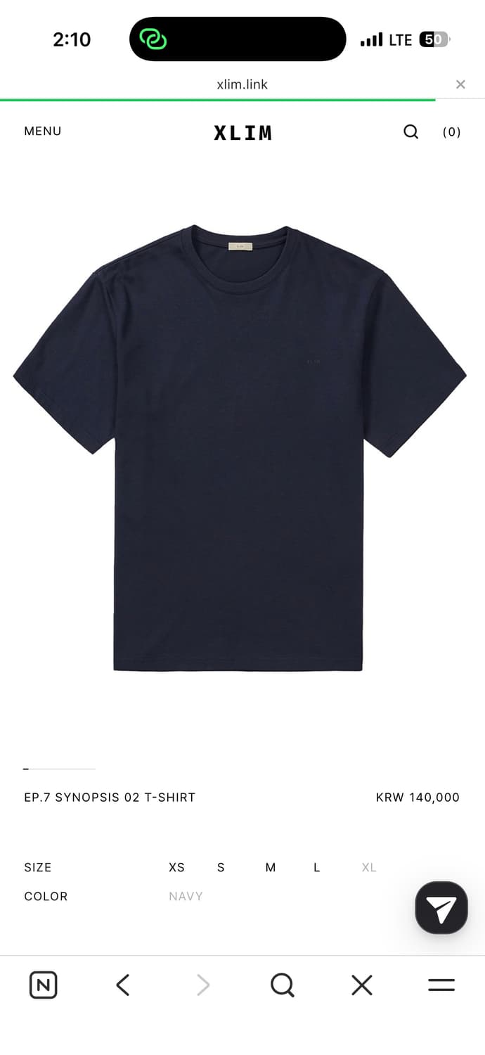 xlim 반팔 M 새상품 상품이미지1